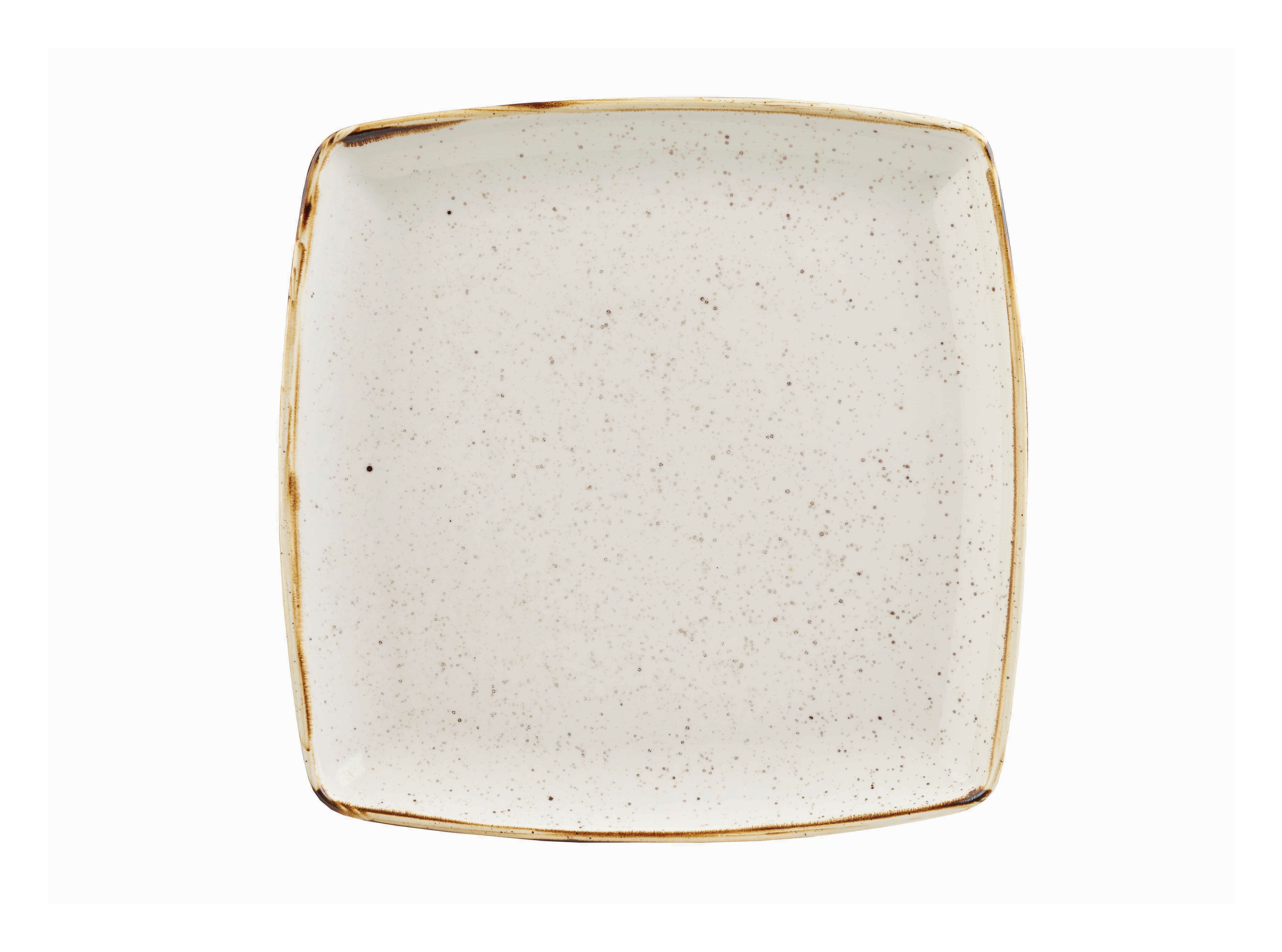 Teller flach eckig 26,8x26,8cm STONECAST barley white