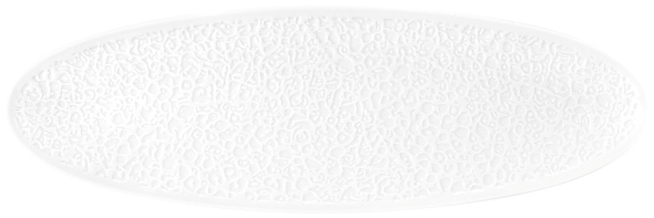 Coupplatte 44x14 cm oval Vollrelief Nori weiss Coupplatte 44x14 cm oval Vollrelief Nori weiss