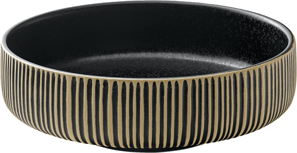 Schale rund 16cm 0,71l NARA RELIEF schwarz/weiß Schale rund 16cm 0,71l NARA RELIEF schwarz/weiß