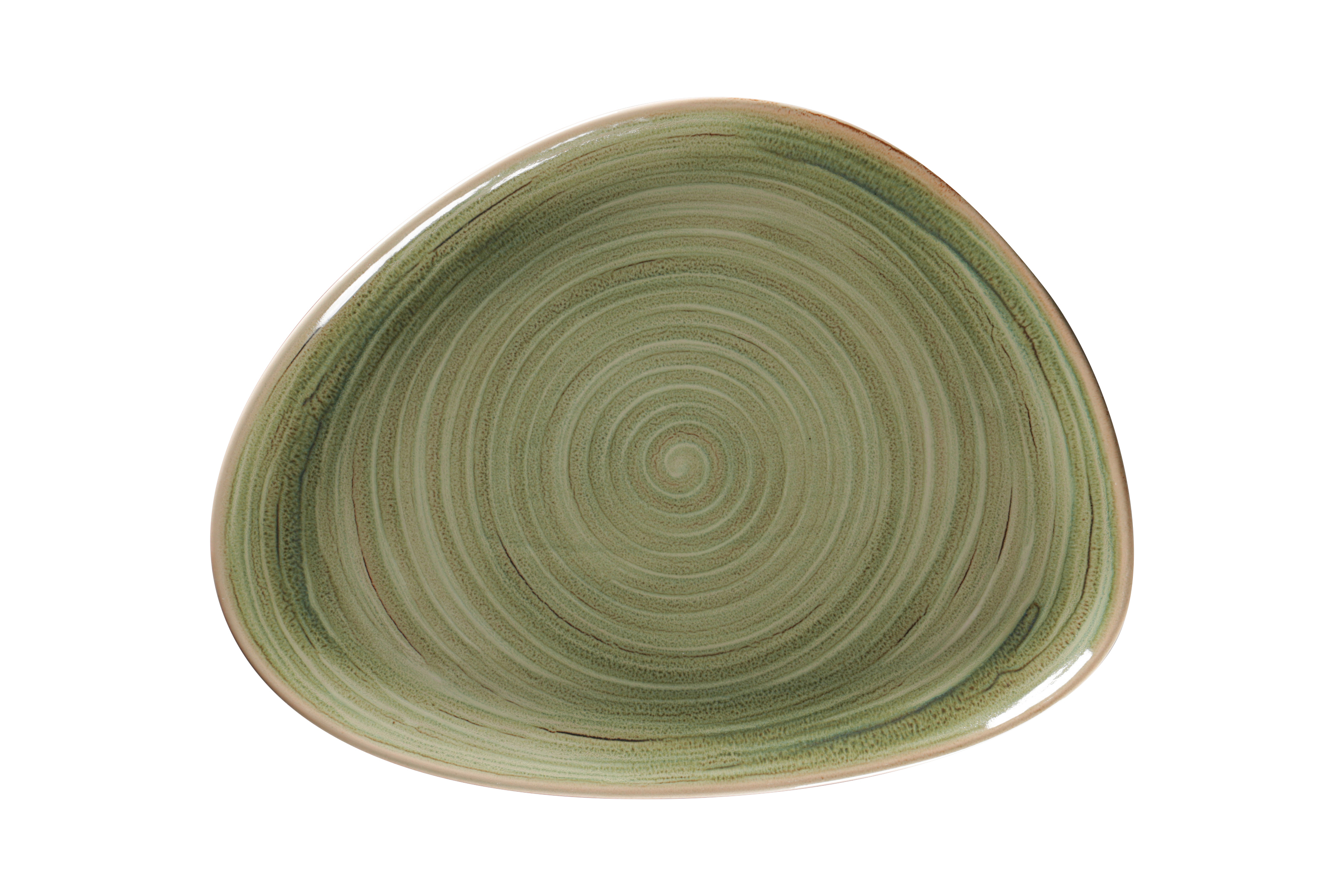 159406 Teller organisch 32,6x25cm RAKSTONE SPOT emerald green