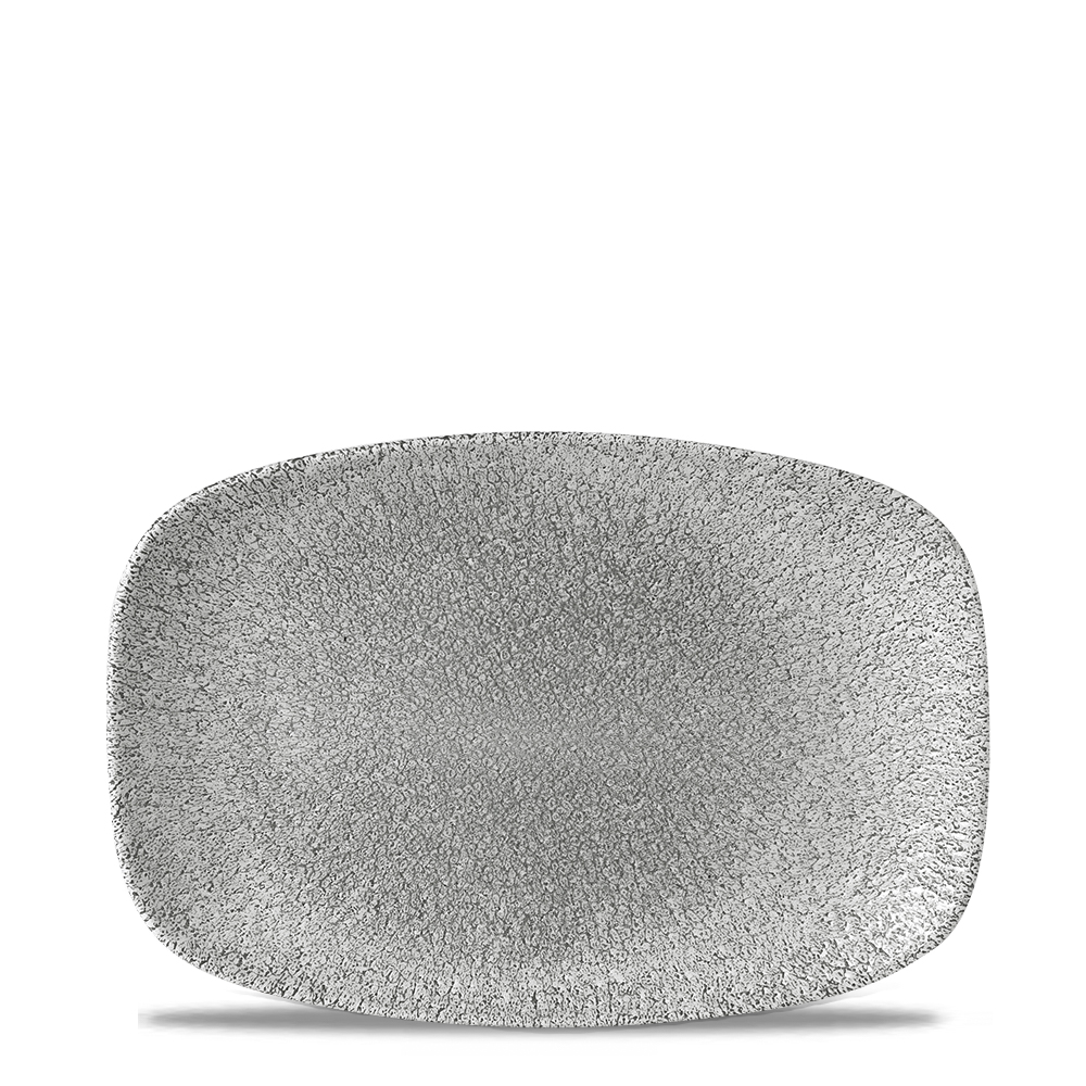 155643 Platte Chefs eckig 23,7x15,7cm RAKU Jasper grey