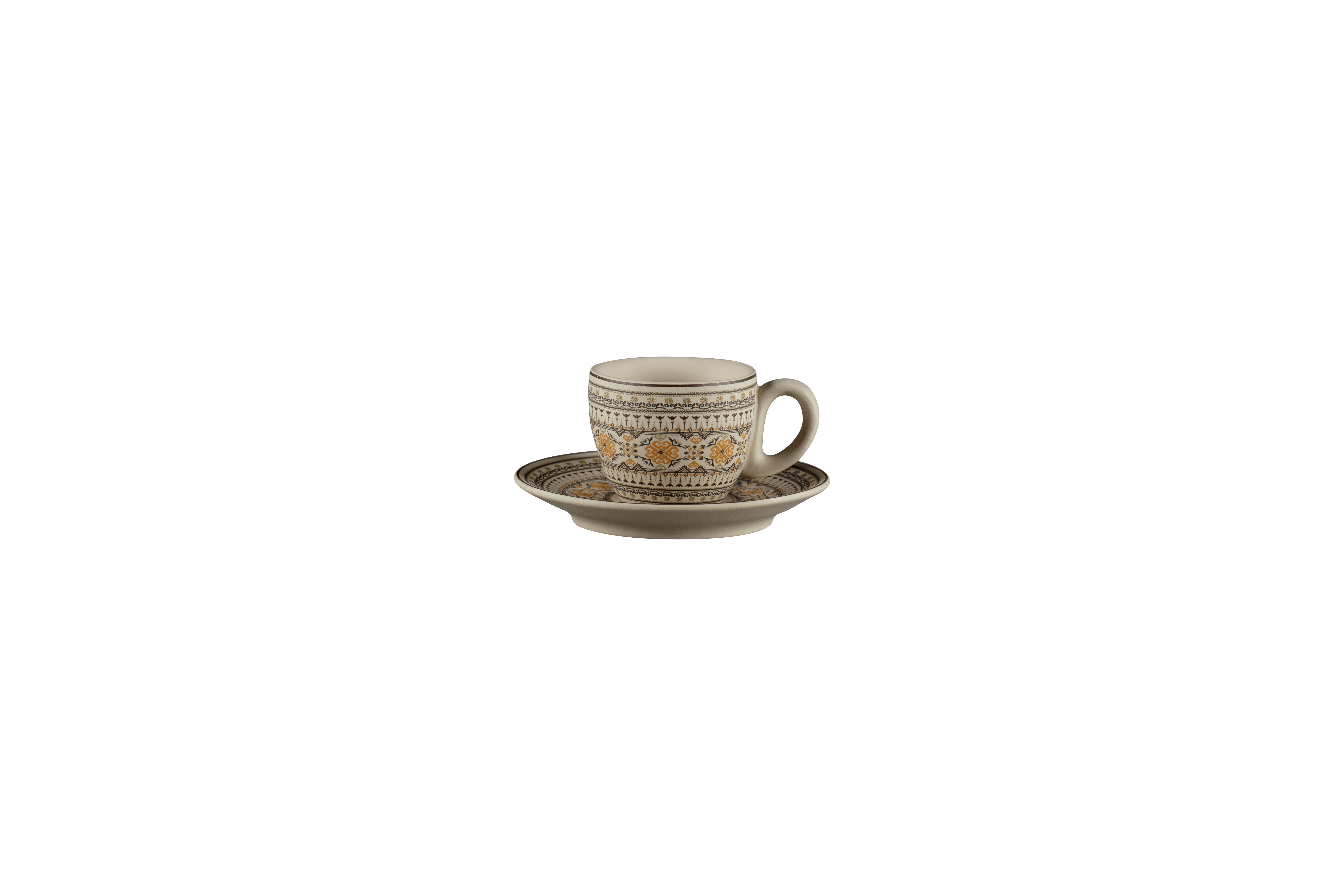 Espressountertasse Ø12,5cm H2cm ARGILA GENOA decorated grey Espressountertasse Ø12,5cm H2cm ARGILA GENOA decorated grey