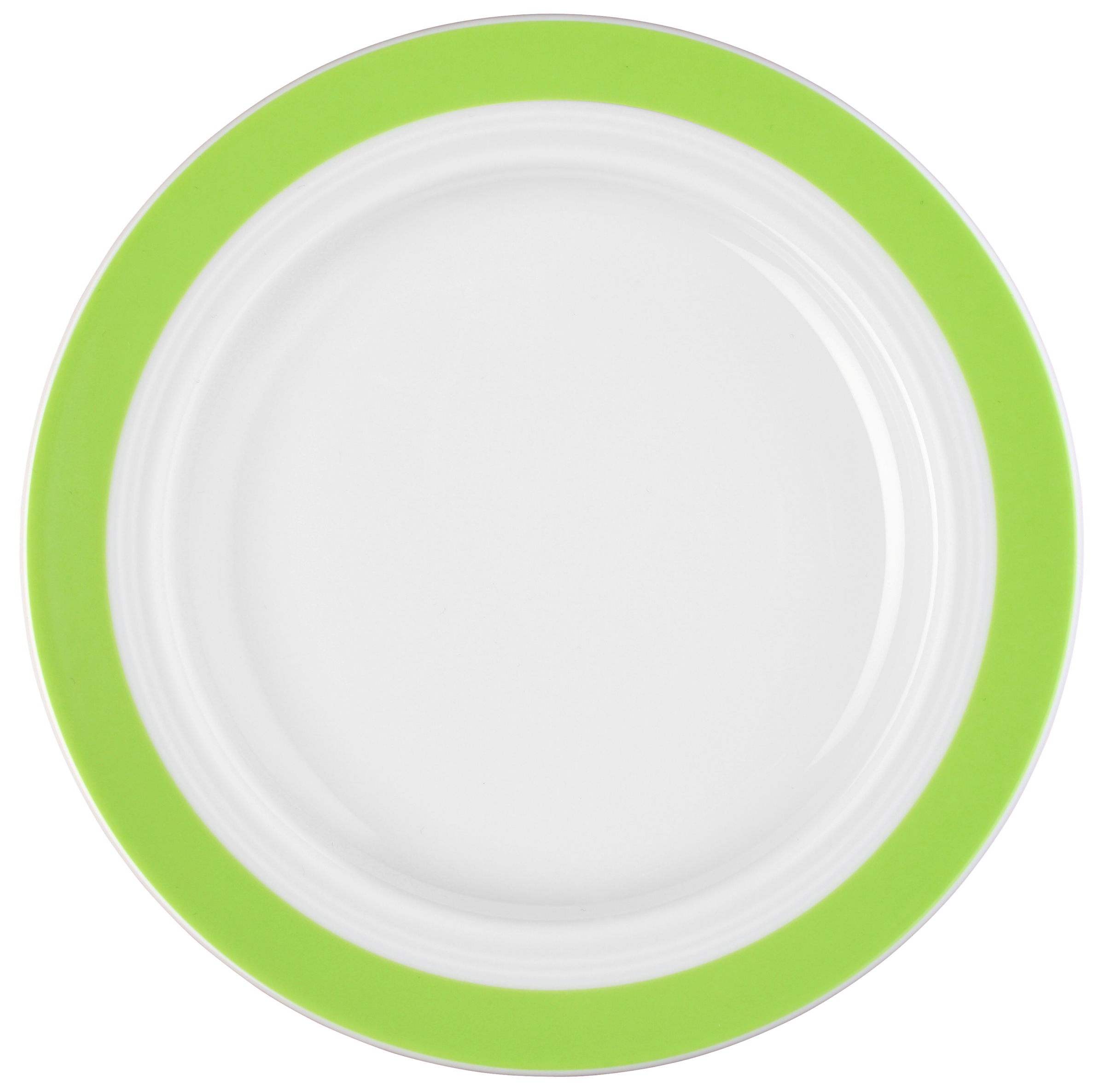 Teller rund mit Relief flach 25,5cm VITALIS grünes band