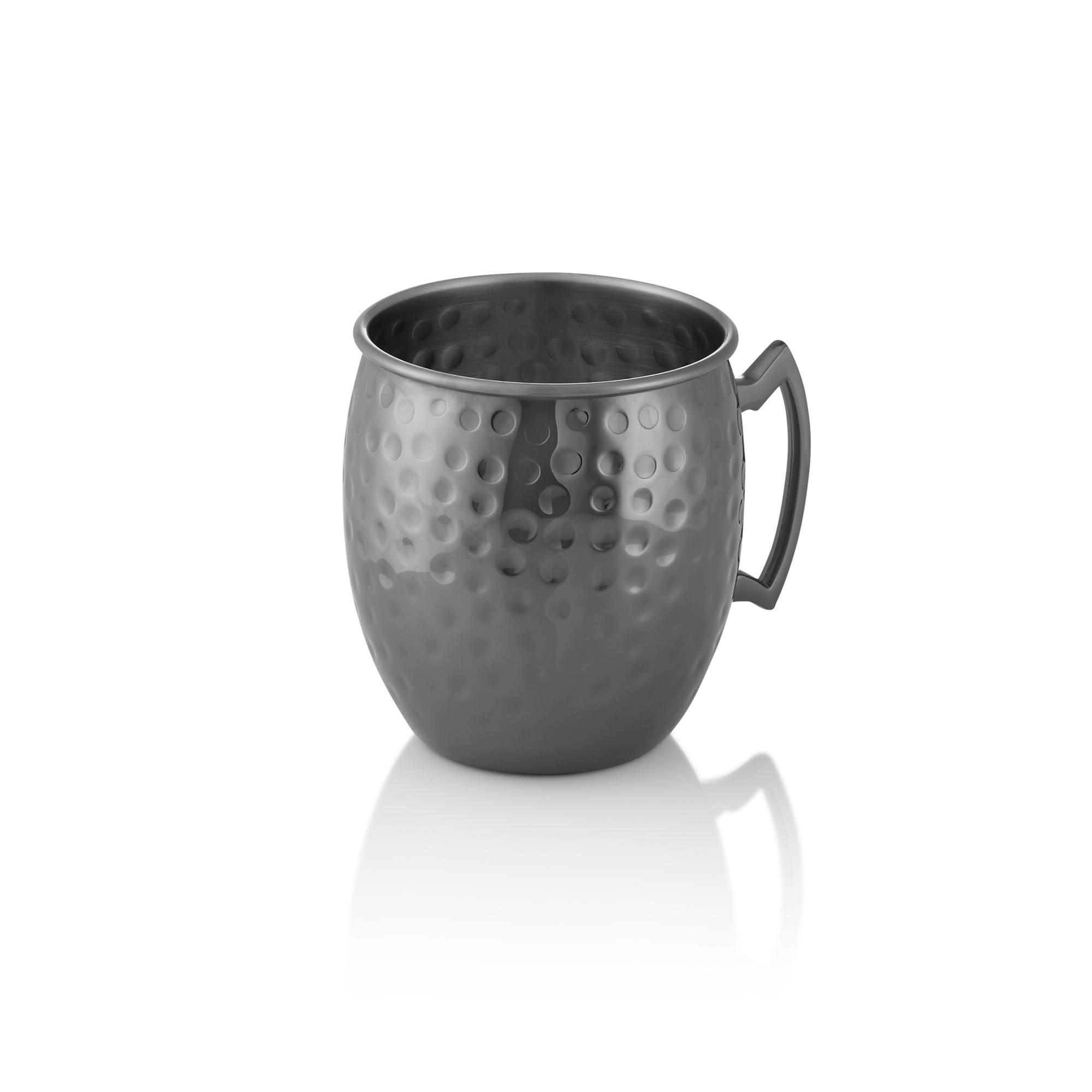 Moscow-Mule-Becher 0,5l Ø9cm H10cm NOCTURN 18/8 gehämmert gun metal