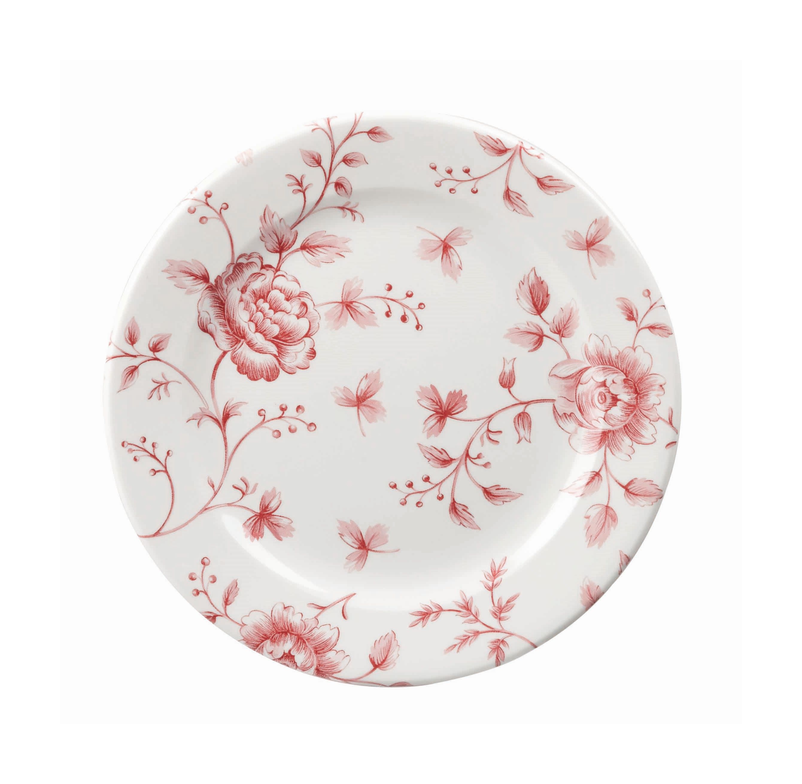 Teller flach 17cm VINTAGE PRINTS cranberry rose chintz