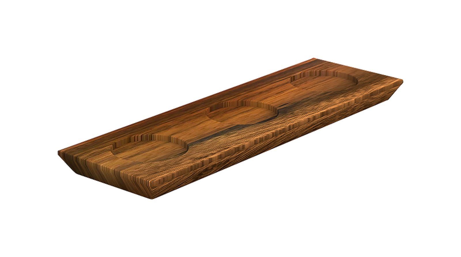 Servierbrett schmal 32x11cm mit 3 Vertiefungen Servierbrett schmal 32x11cm mit 3 Vertiefungen