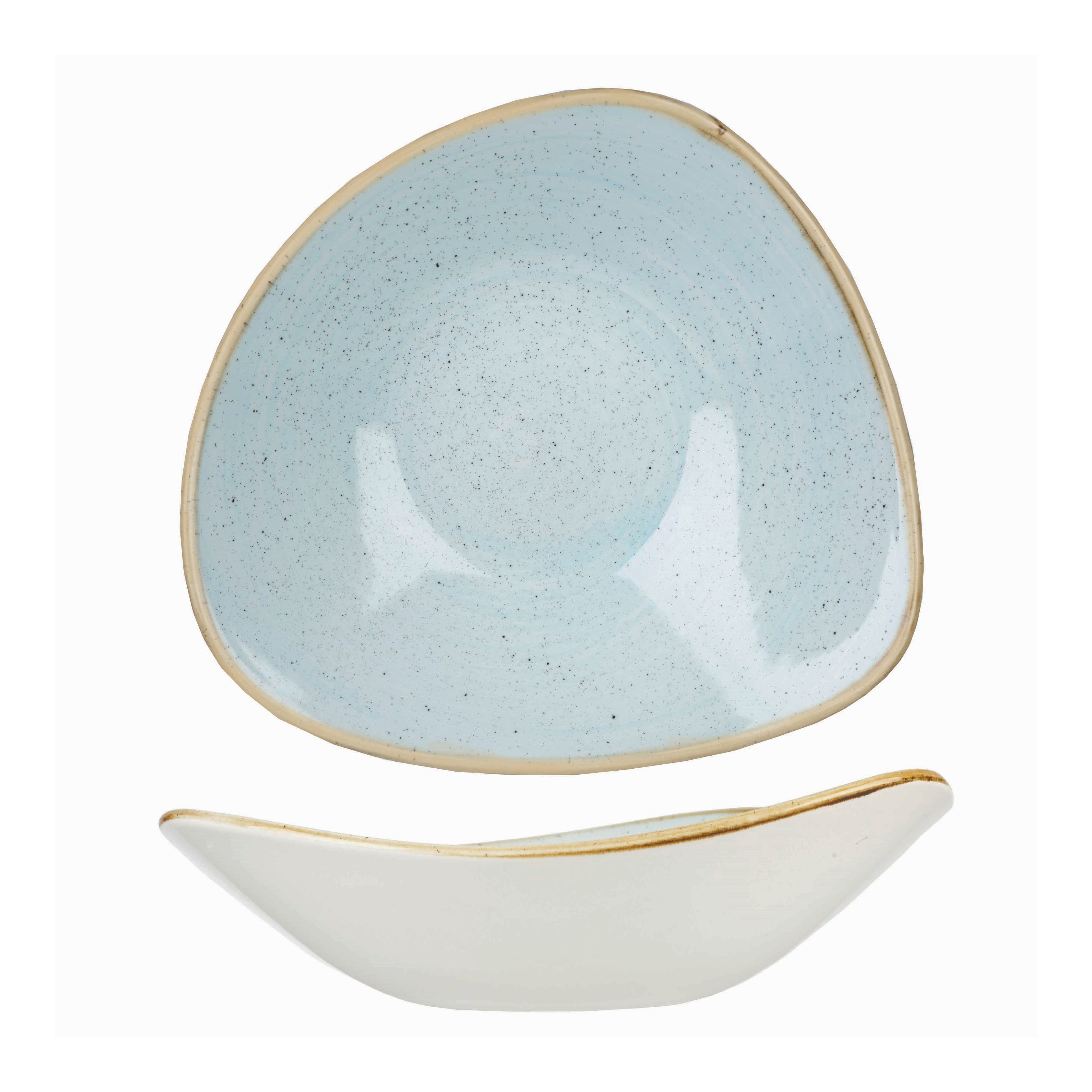 Schale dreieckig 18,5cm STONECAST duck egg blue