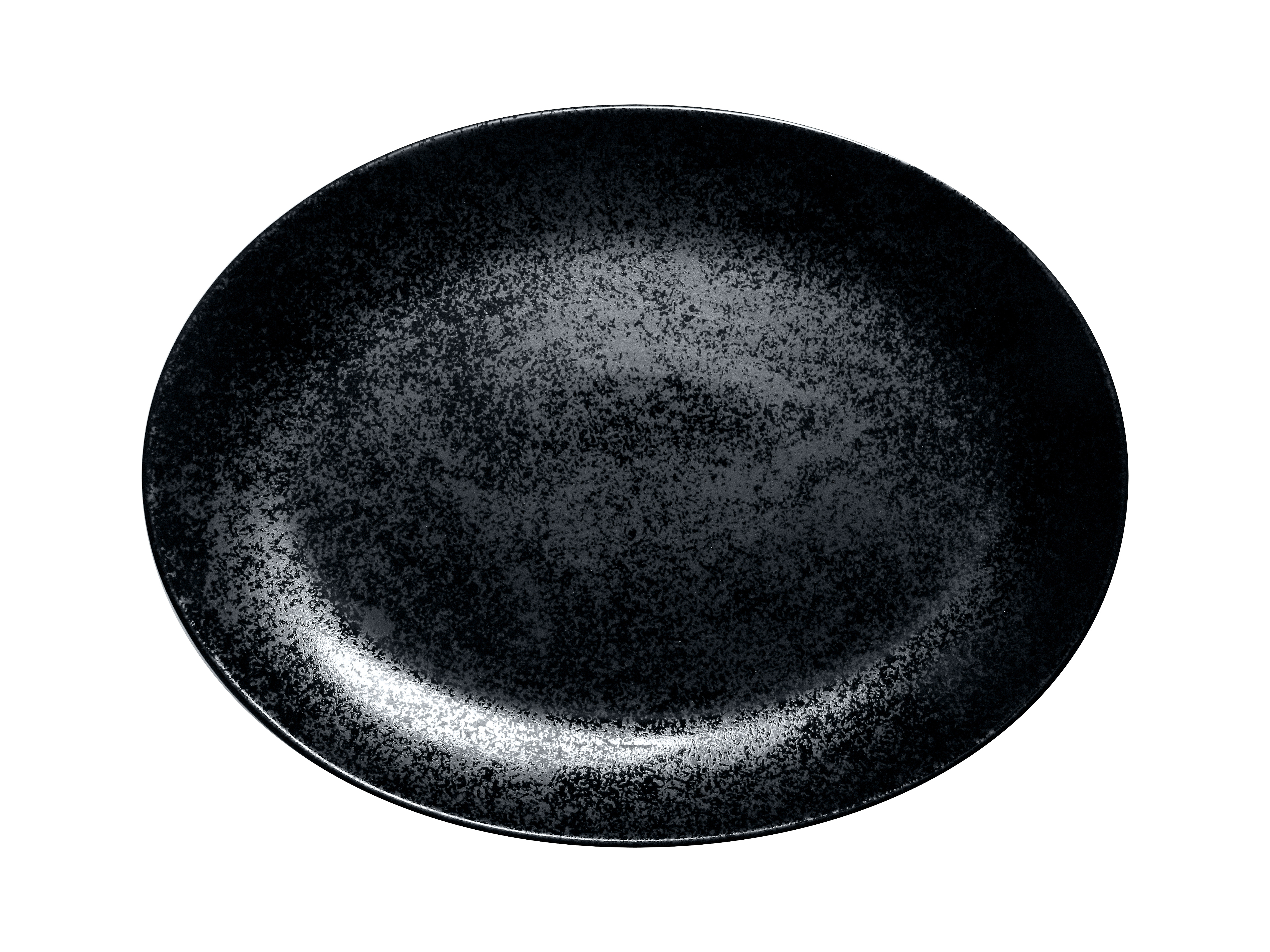 Platte oval 32x23cm FUSION KARBON schwarz