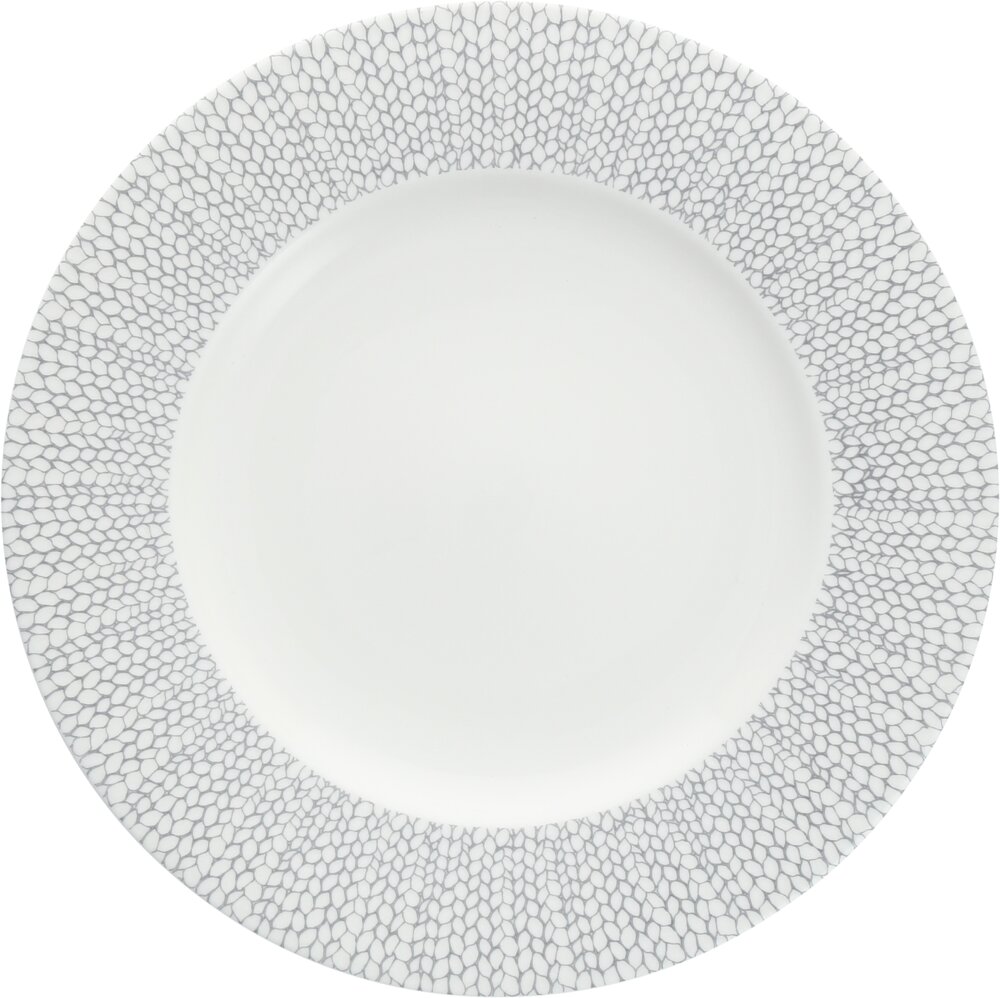 163182 Teller flach Fahne 31cm AMANDA grau