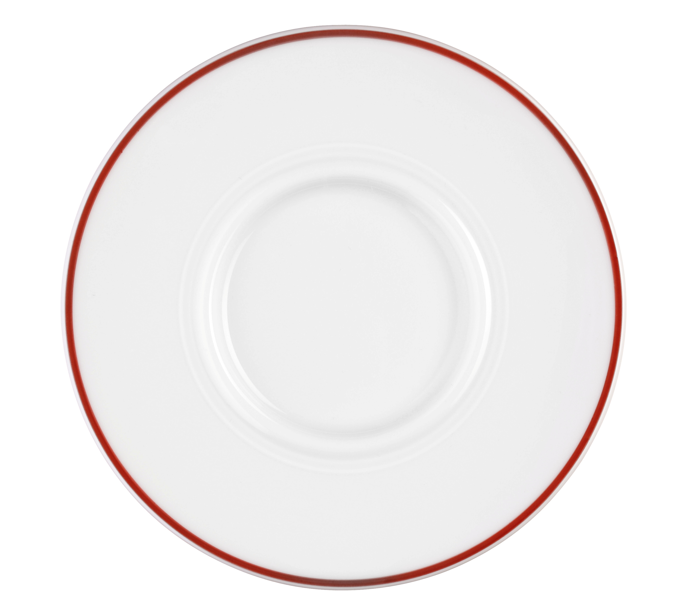 Kaffeeuntertasse rund mit Relief 1 15,5cm VITALIS rote linie Kaffeeuntertasse rund mit Relief 1 15,5cm VITALIS rote linie