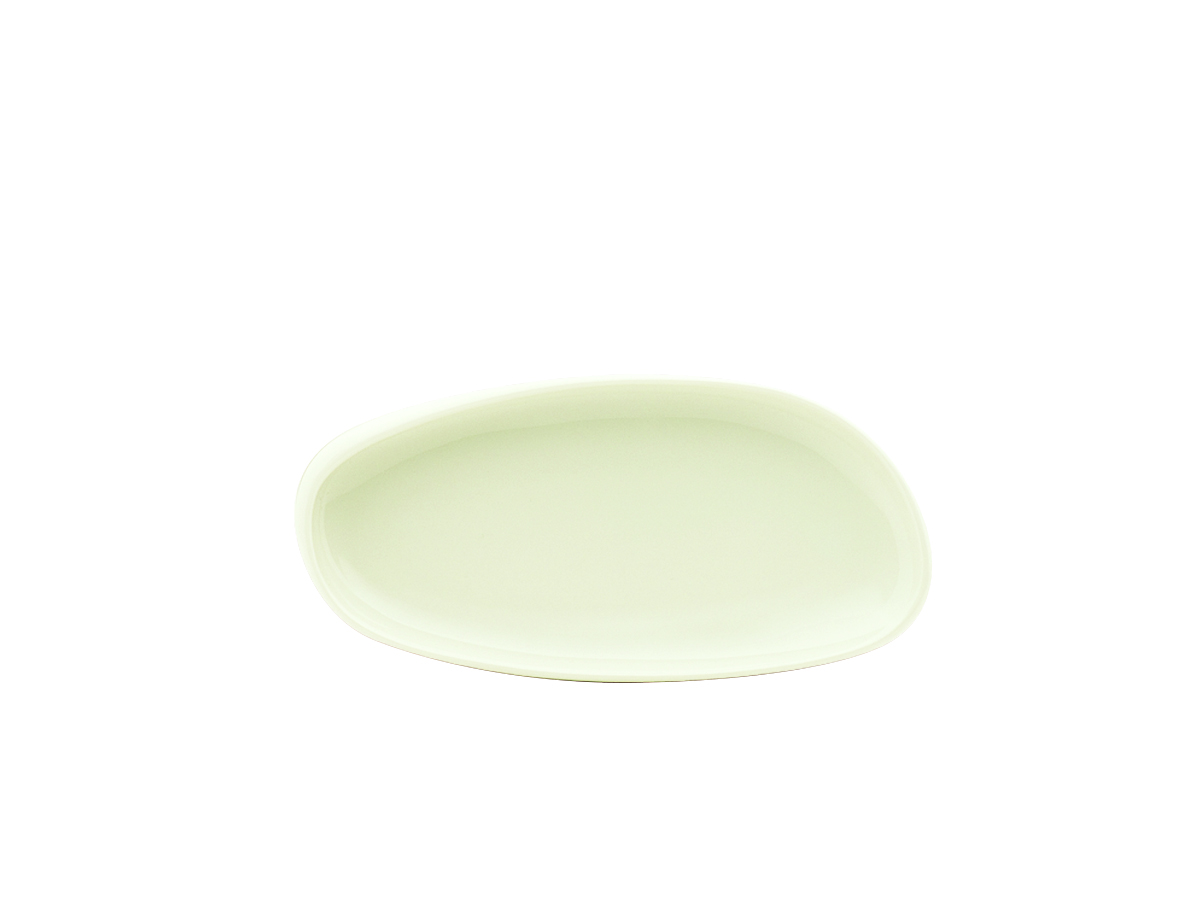 06738 Platte coup oval 33x14cm WELLCOME creme