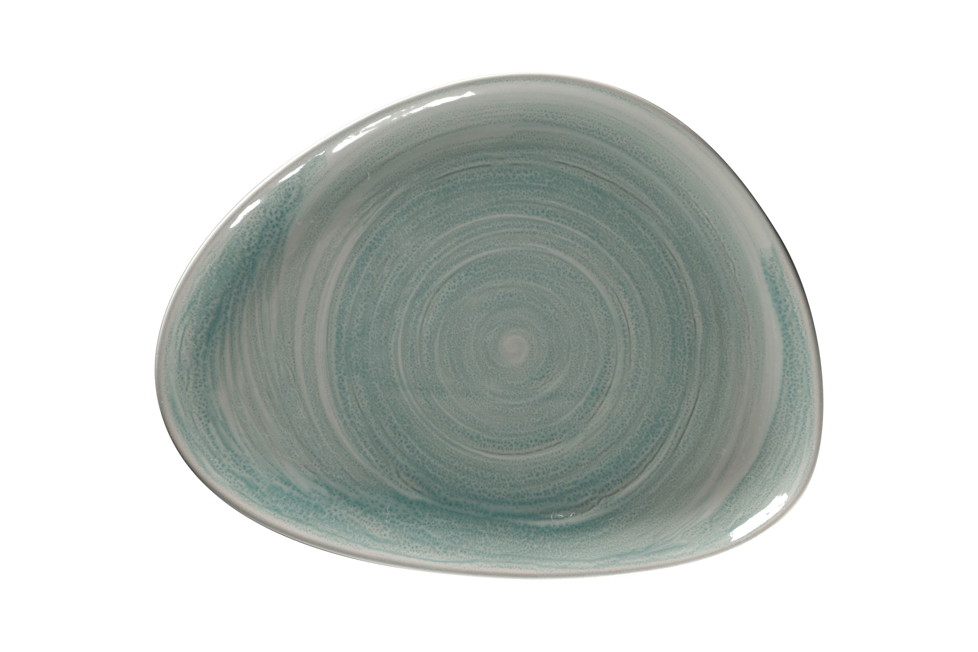 159554 Teller organisch 32,6x25cm RAKSTONE SPOT saphire