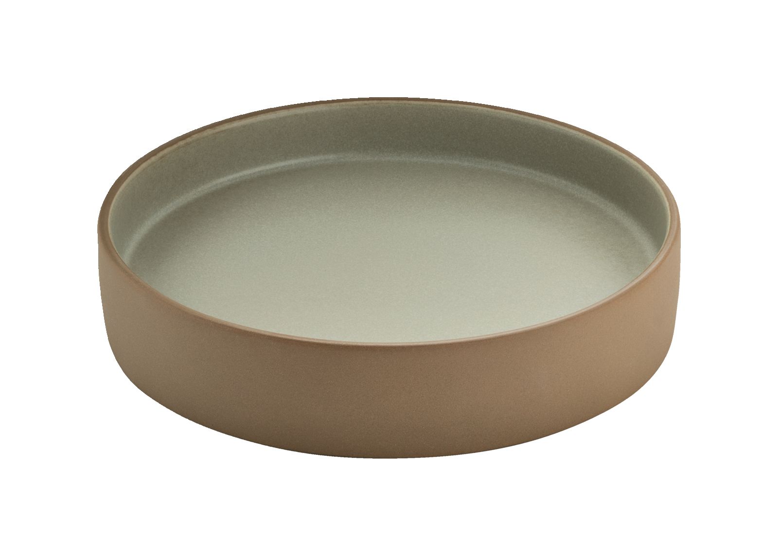 Teller flach tief rund 21cm 2in1 beige/grau