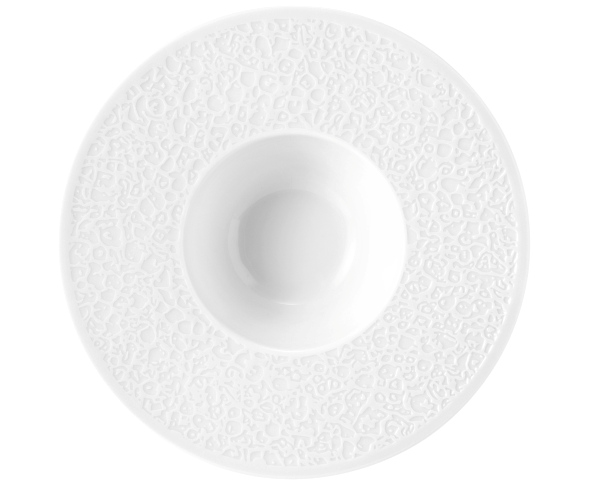 Pastateller tief 26,5 cm Relief breit Nori weiss Pastateller tief 26,5 cm Relief breit Nori weiss