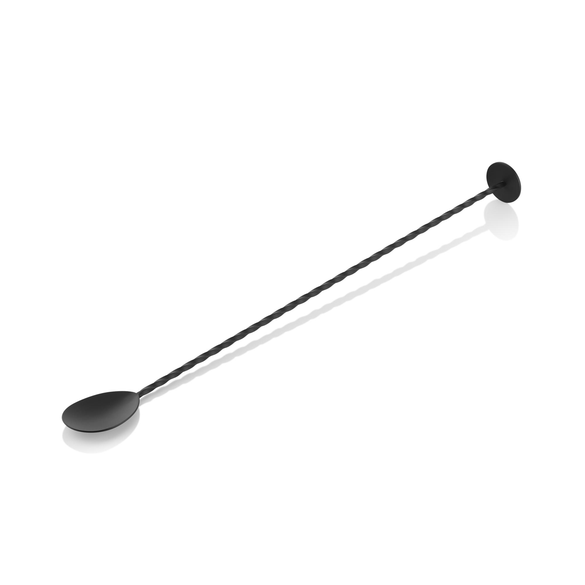 Barlöffel Twisted 33,5cm mit Stößelende NOCTURN 18/8 schwarz matt