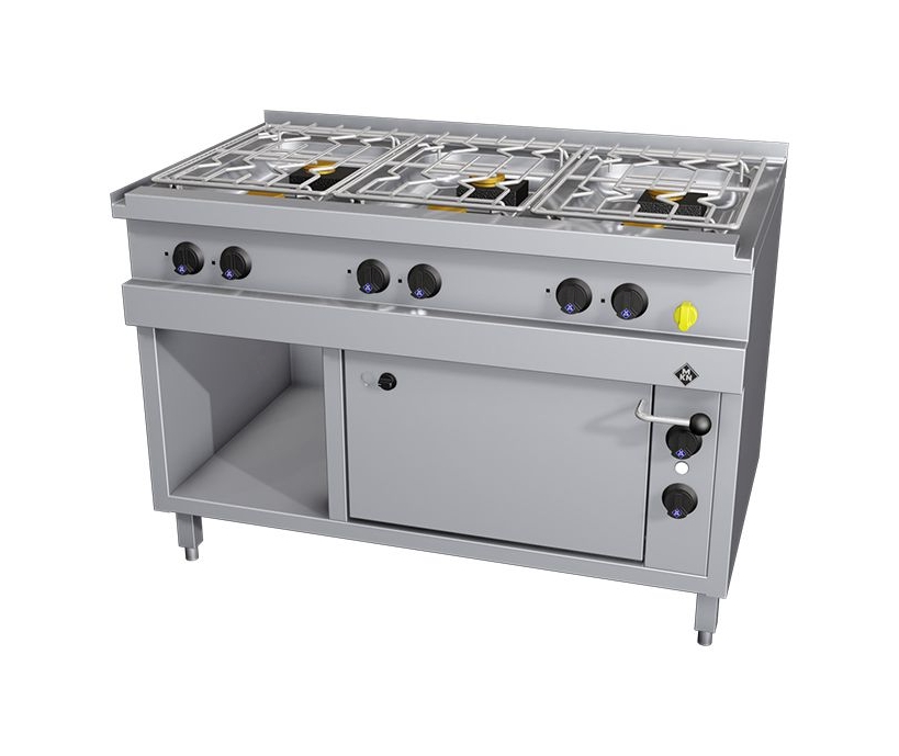 148065 Gas-Herd 6-flammig OPTIMA 700 mit Gas-Backofen