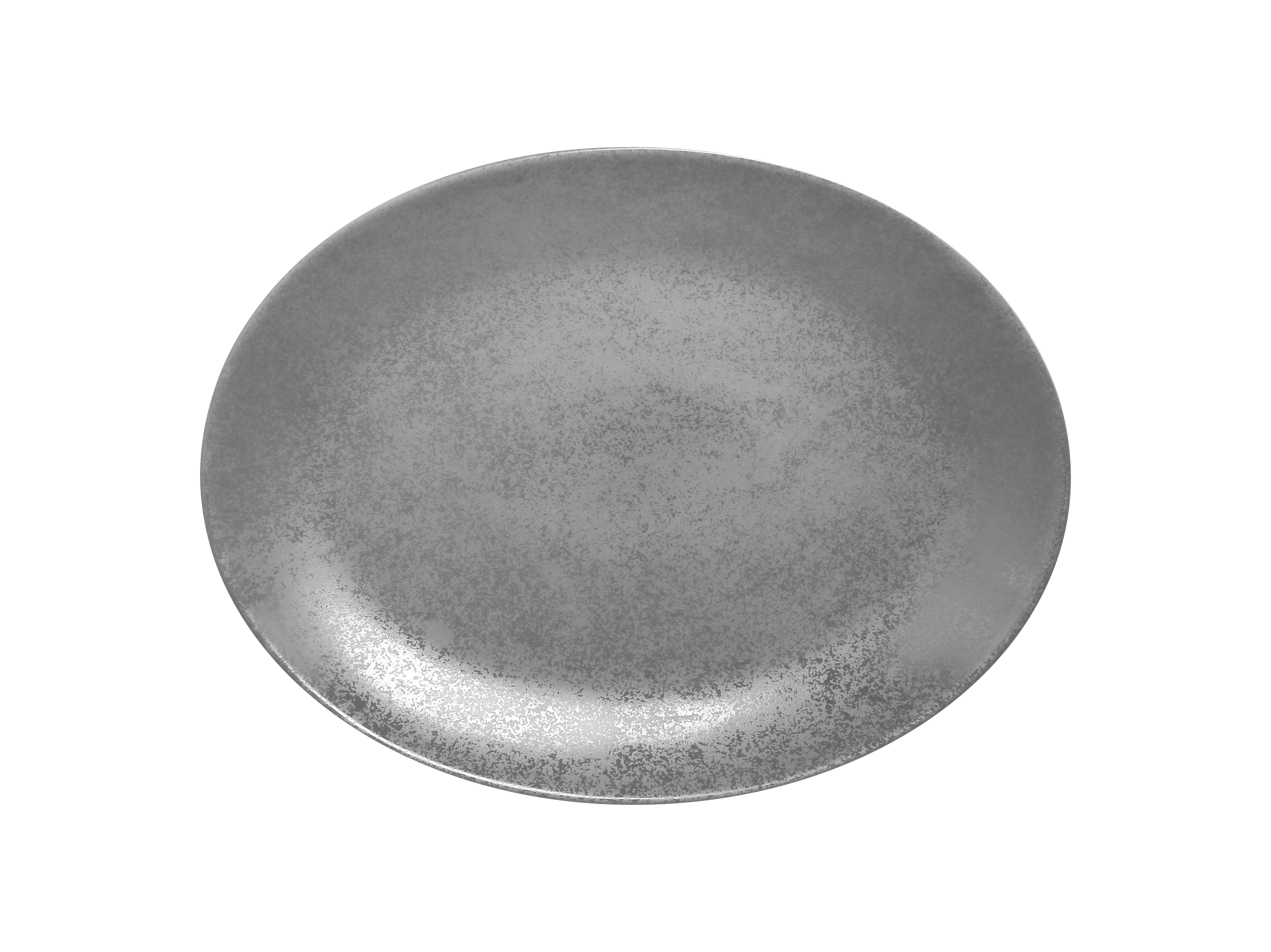 Platte oval 36x27cm FUSION grau