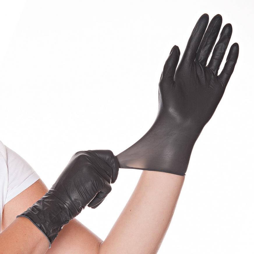 100 Stück Handschuh Latex DIABLO Gr. M schwarz