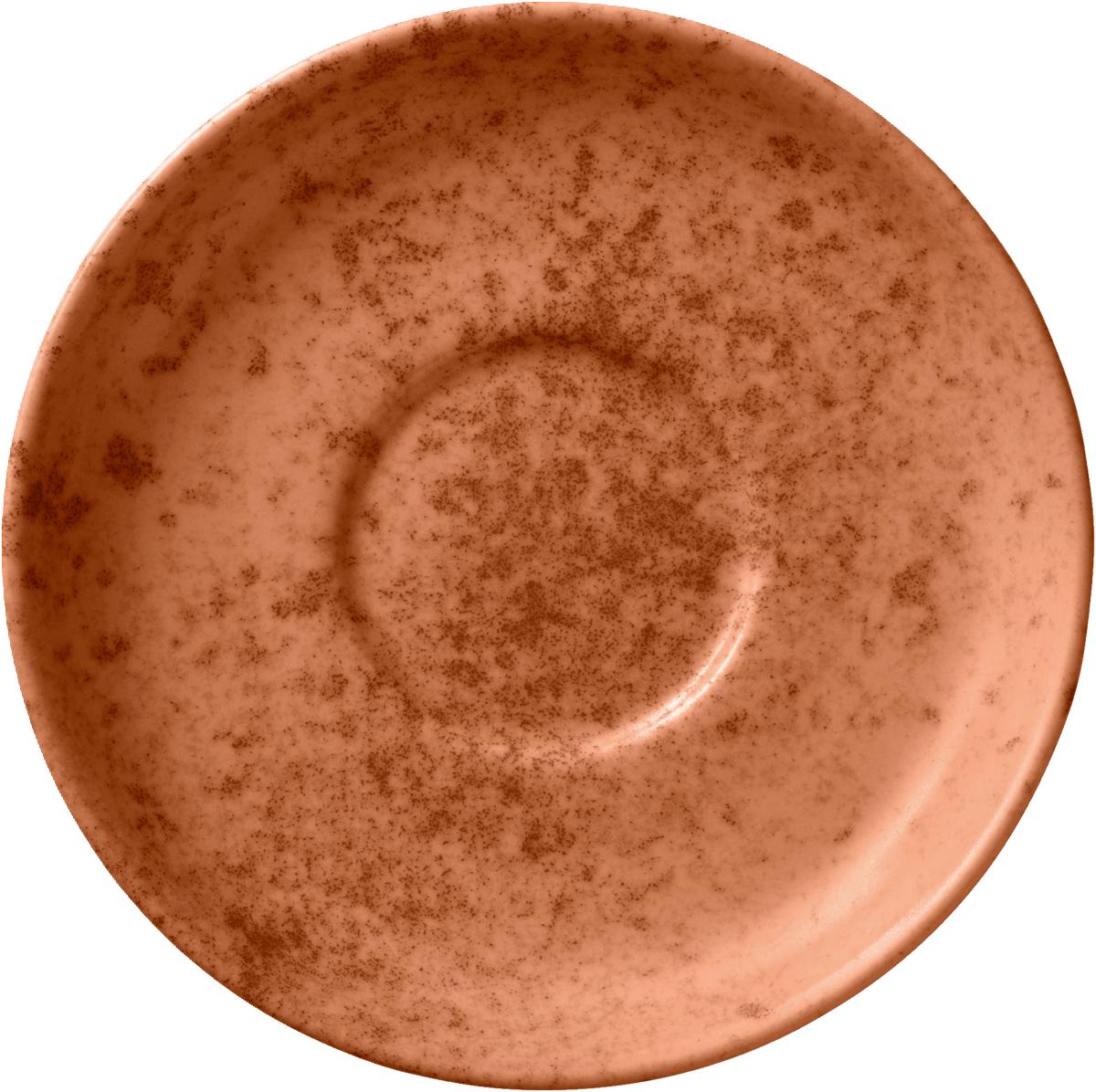 Kombi-Untertasse rund 16cm SANDSTONE ORANGE