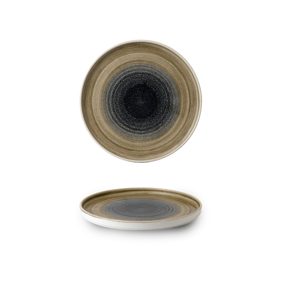 Teller rund Walled 26cm STONECAST AQUEOUS bayou