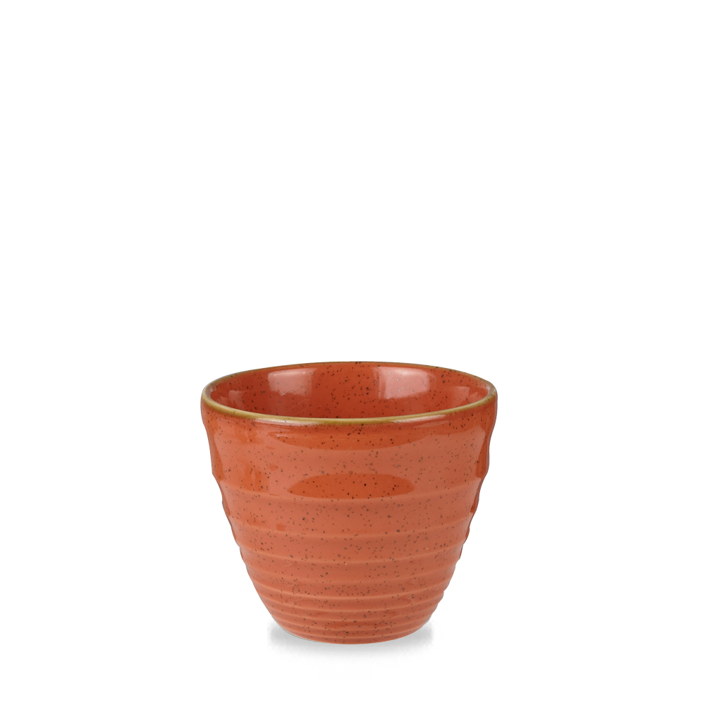 123014 Schale geriffelt 0,28l STONECAST spiced orange