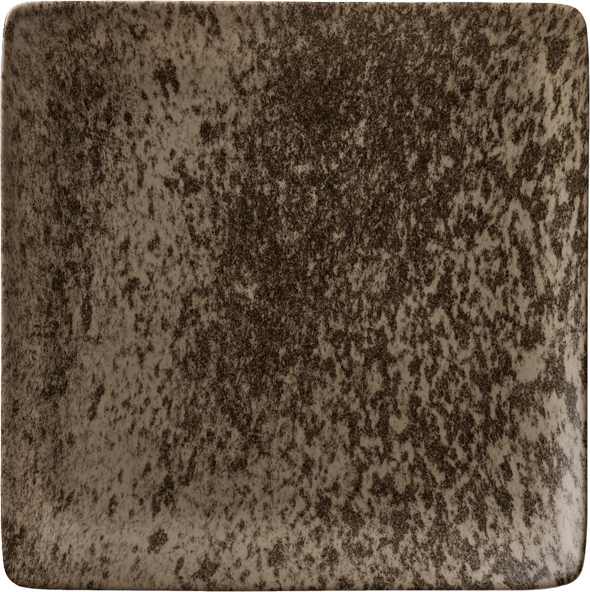 Teller flach quadratisch 19cm SANDSTONE DARK BROWN Teller flach quadratisch 19cm SANDSTONE DARK BROWN