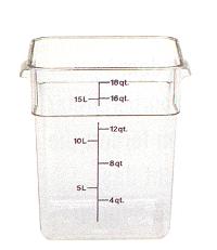 Vorratsbehälter eckig 17,2l Polycarbonat klar