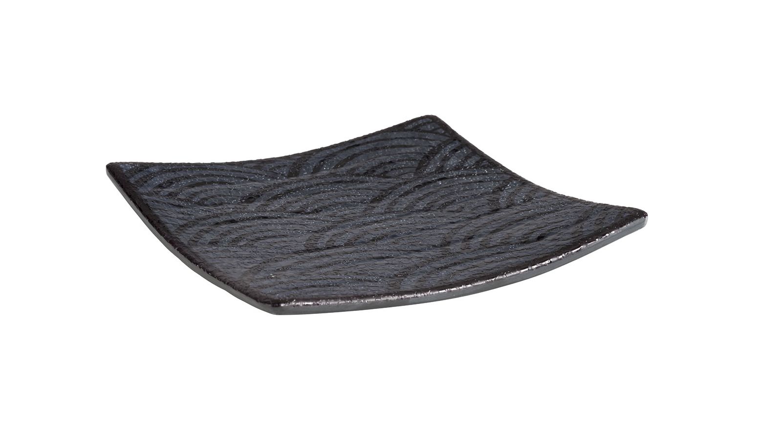 140725 Tablett DARK WAVE 14 x 14 cm, H: 2 cm