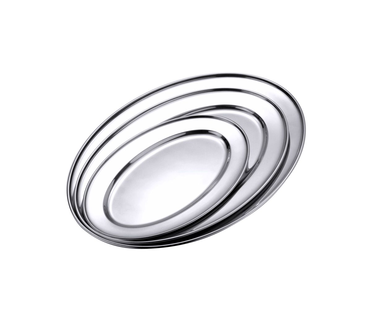 55116 Bratenplatte oval L:35cm B:22cm H:1,6cm, CNS