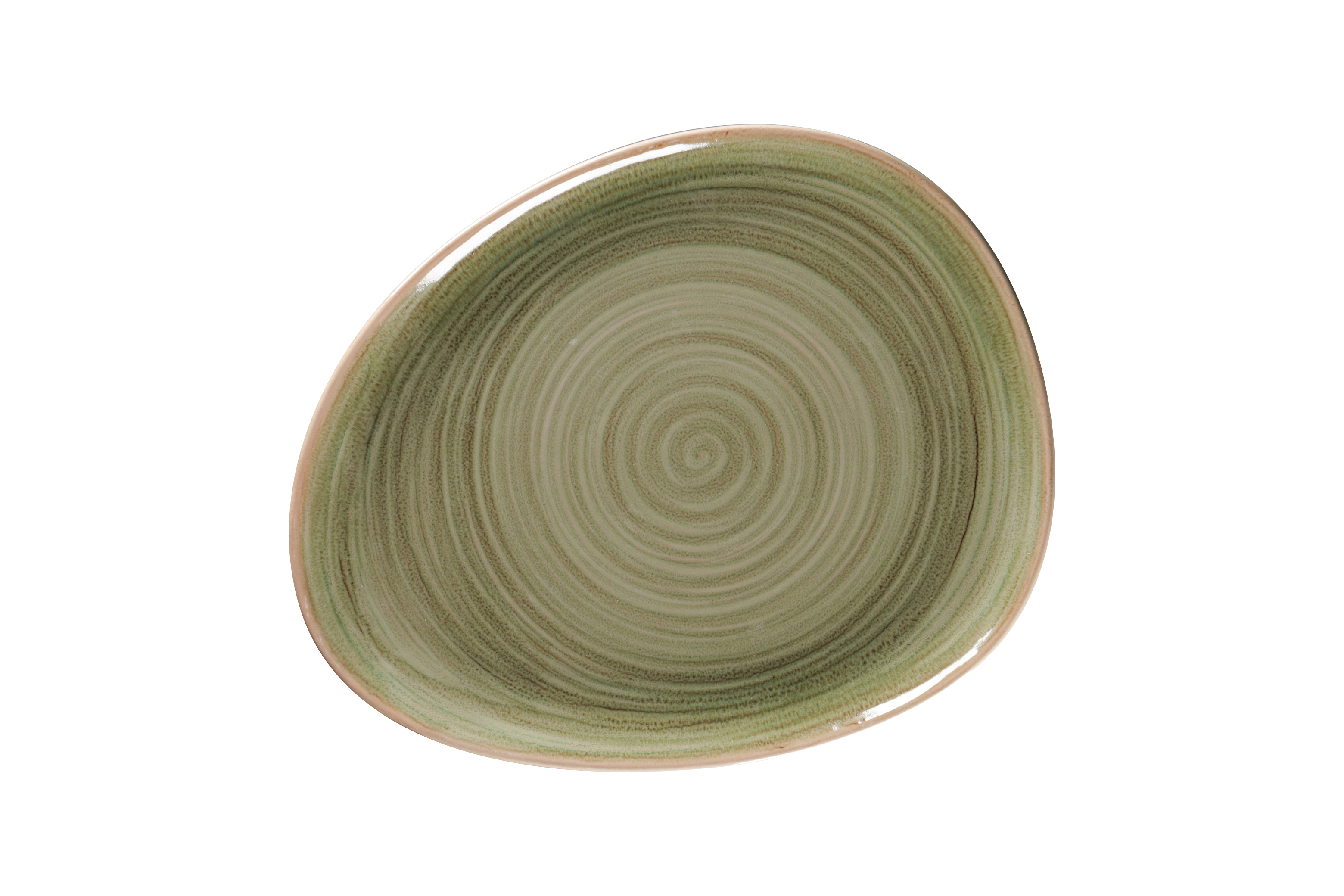 159408 Teller organisch 28x22,6cm RAKSTONE SPOT emerald green