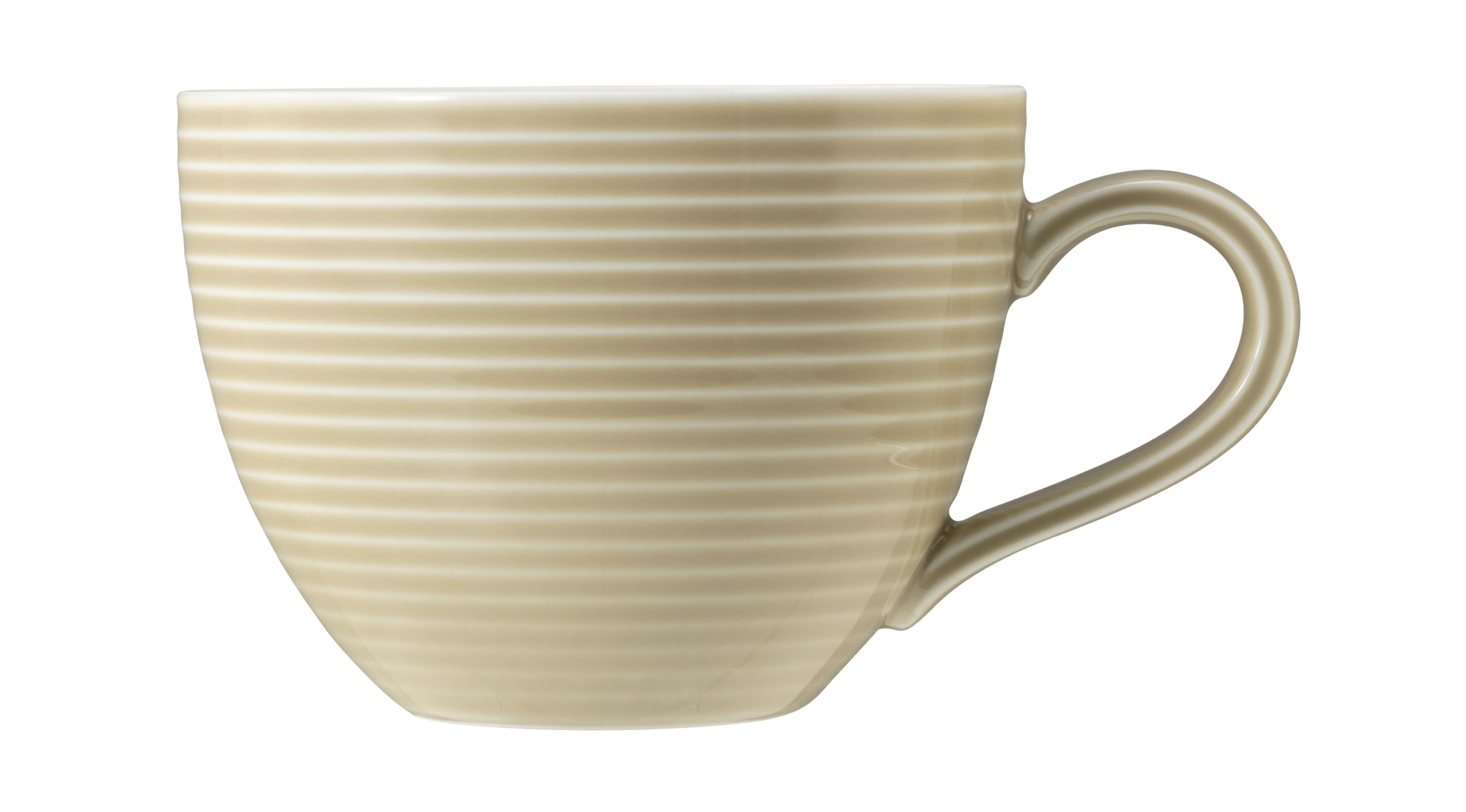 Milchkaffeetasse rund mit Relief 0,26l mit Relief BEAT sandbeige Milchkaffeetasse rund mit Relief 0,26l mit Relief BEAT sandbeige