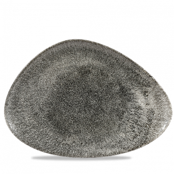 Platte Chefs dreieckig 35,6x25cm RAKU Quartz black