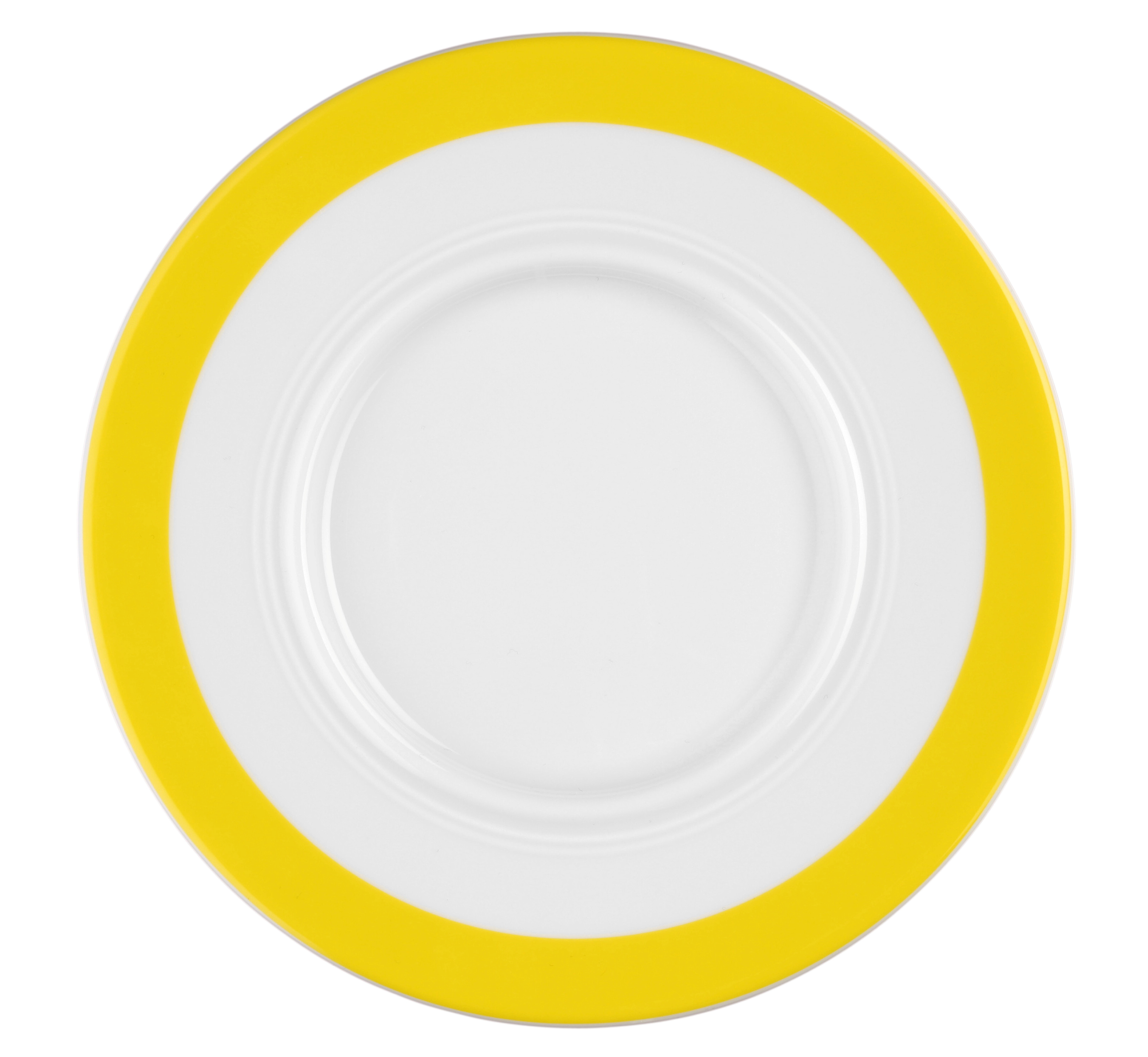 Kaffeeuntertasse rund mit Relief 1 15,5cm VITALIS gelbes band Kaffeeuntertasse rund mit Relief 1 15,5cm VITALIS gelbes band