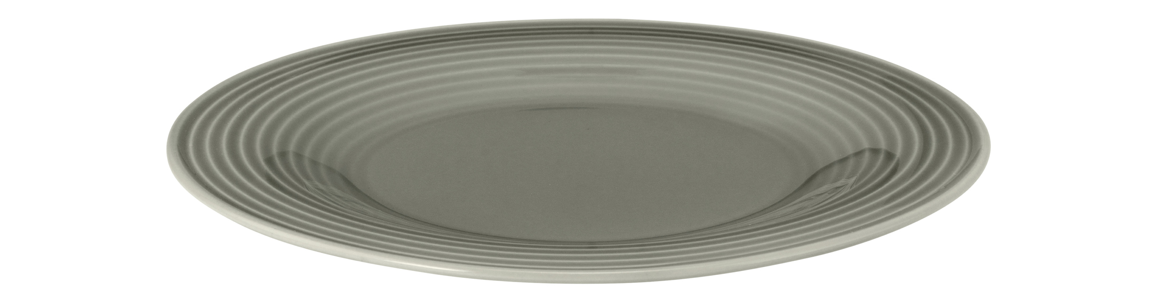Teller rund mit Relief flach rund 17cm BEAT perlgrau