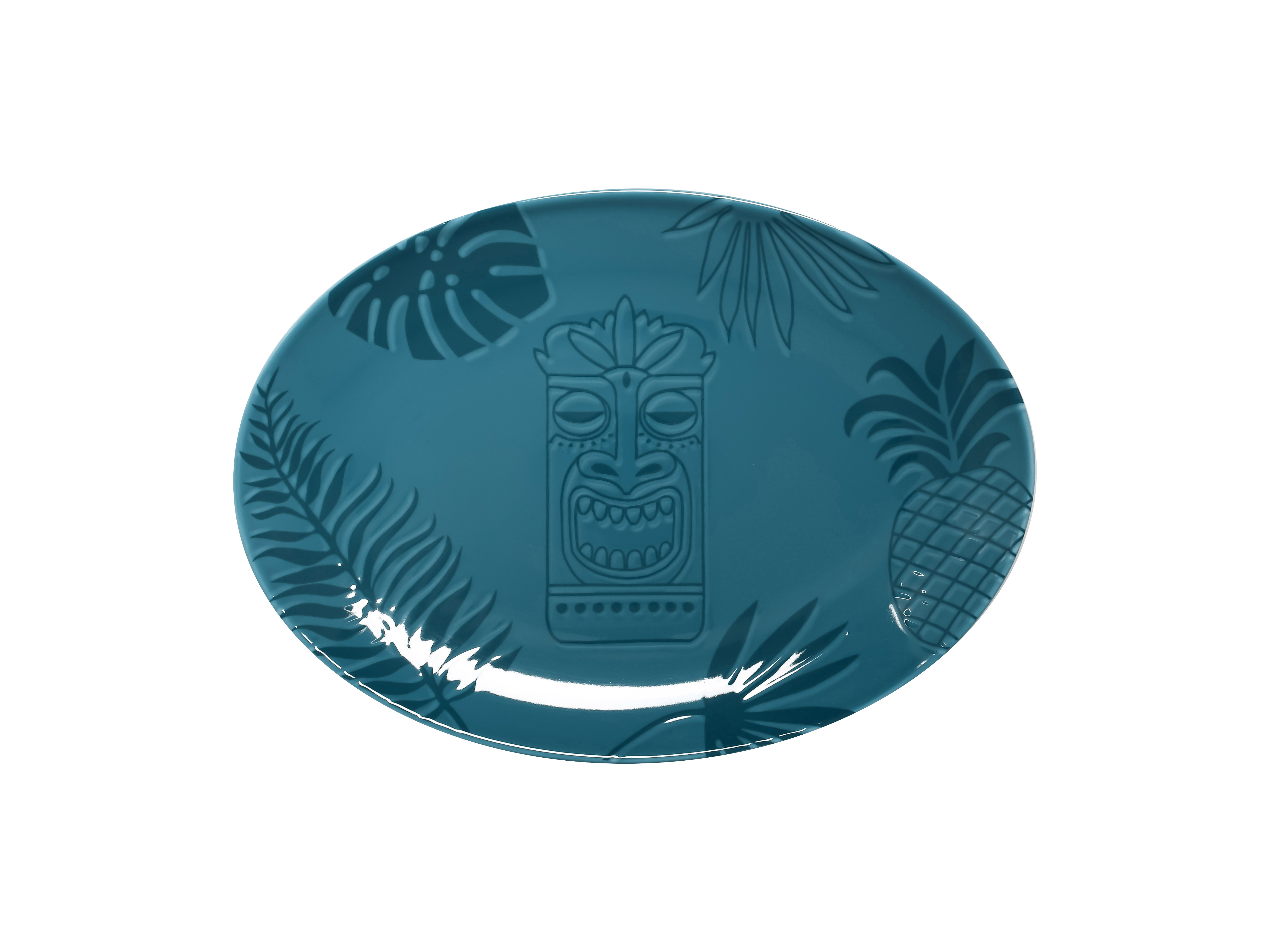 Platte oval 32x23cm AZTEK turquoise