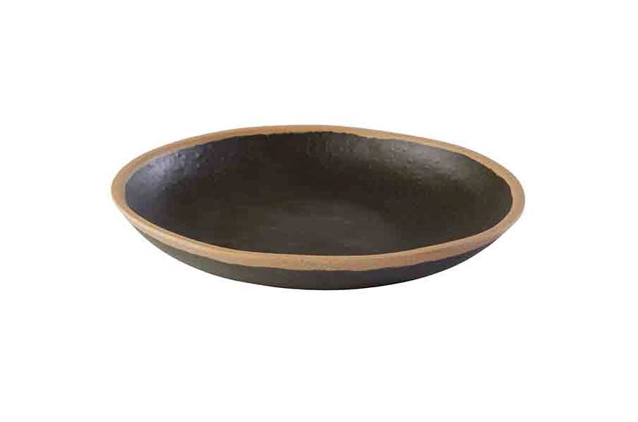 126805 Schale CROCKER D:20,5cm H:3cm 0,5l hellbrauner Rand