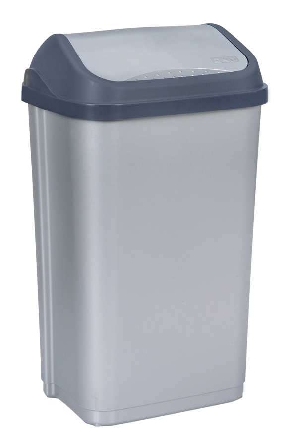 Eimer SWING BIN 50l silber PP