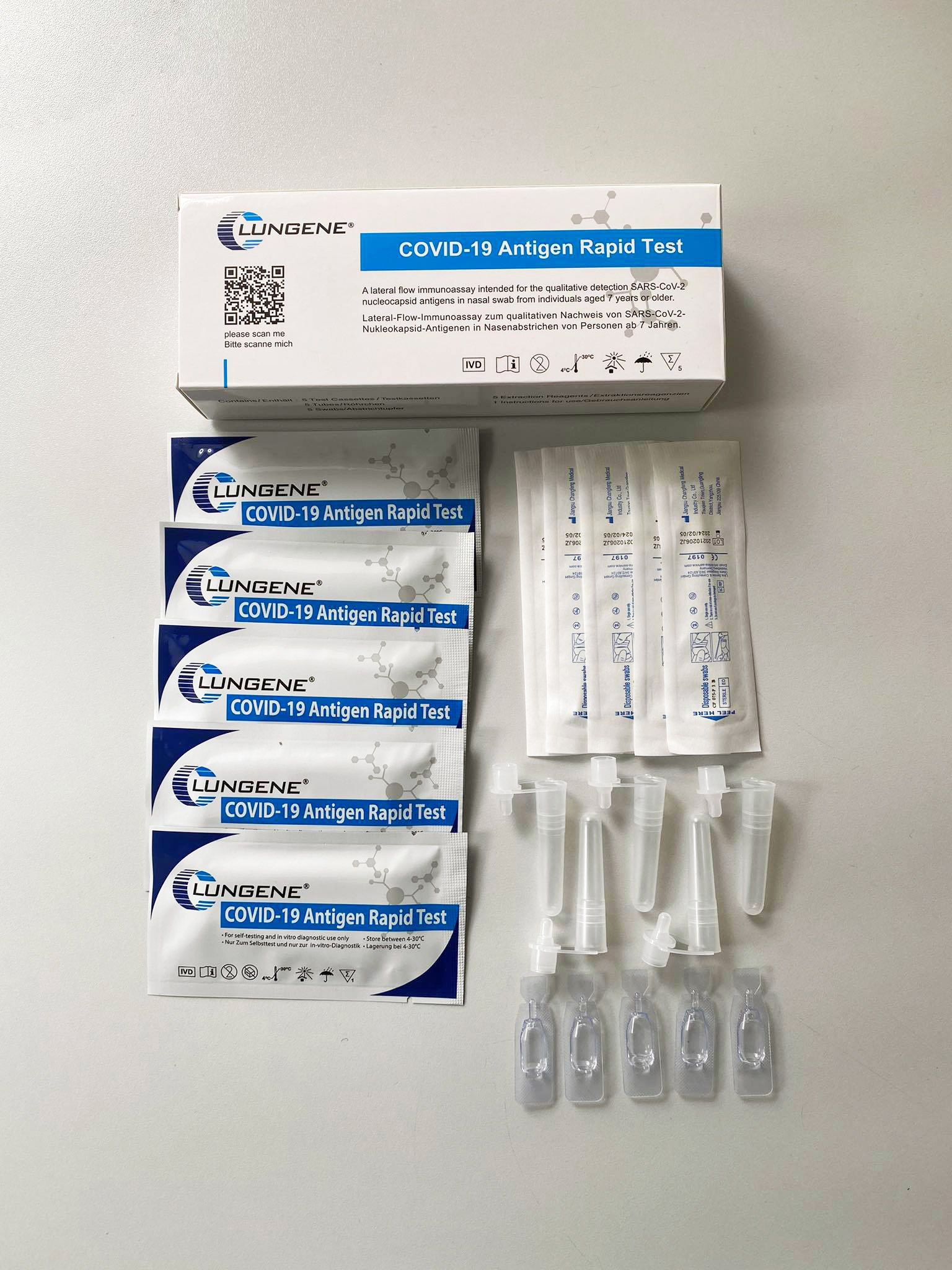 25 Stück COVID-19 Antigen-Schnelltest-Kit CLUNGENE Profitest