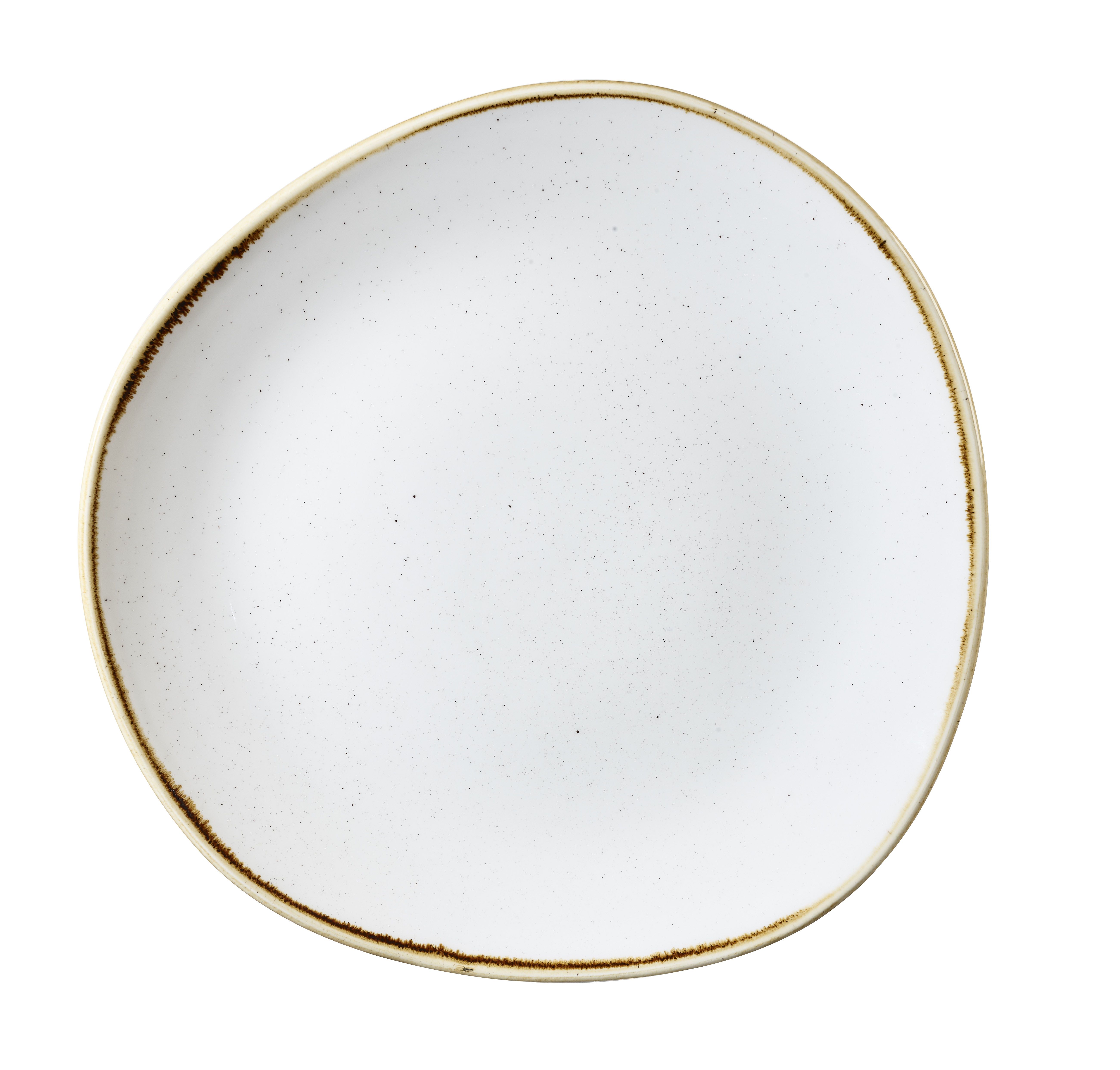 123057 Teller flach Organic 29cm STONECAST barley white