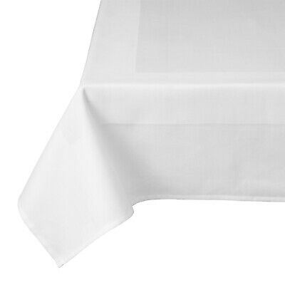 Tischdecke 130x170 cm weiß Atlaskante