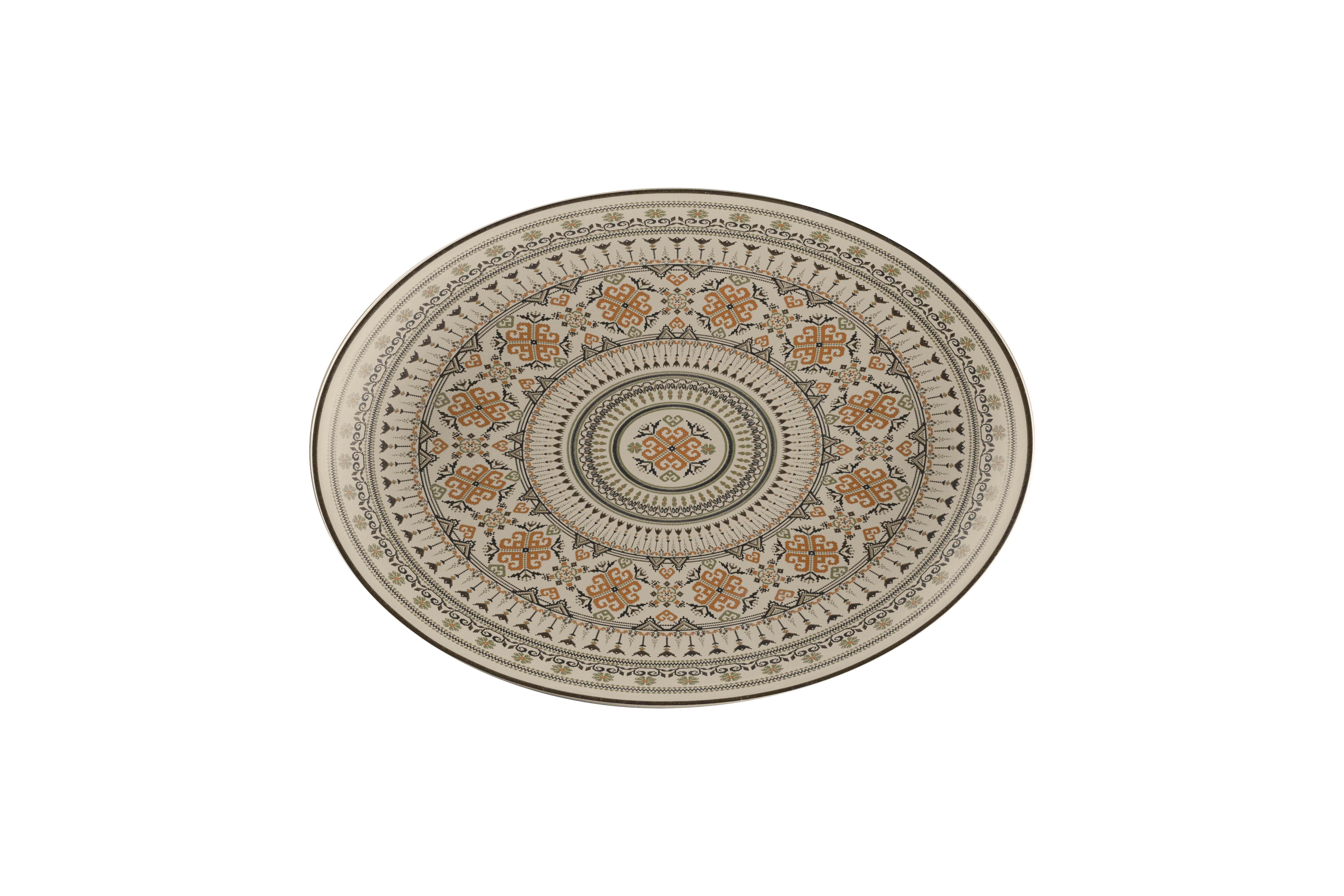 Platte oval 32x23x3,2cm ARGILA GENOA decorated grey Platte oval 32x23x3,2cm ARGILA GENOA decorated grey