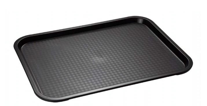 Tablett 41x30,5cm H:2cm FAST FOOD schwarz