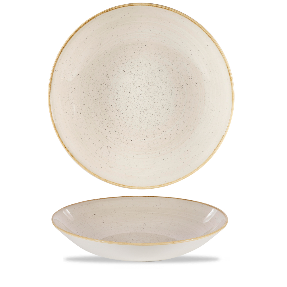 139023 Teller tief coup 31cm STONECAST nutmeg cream