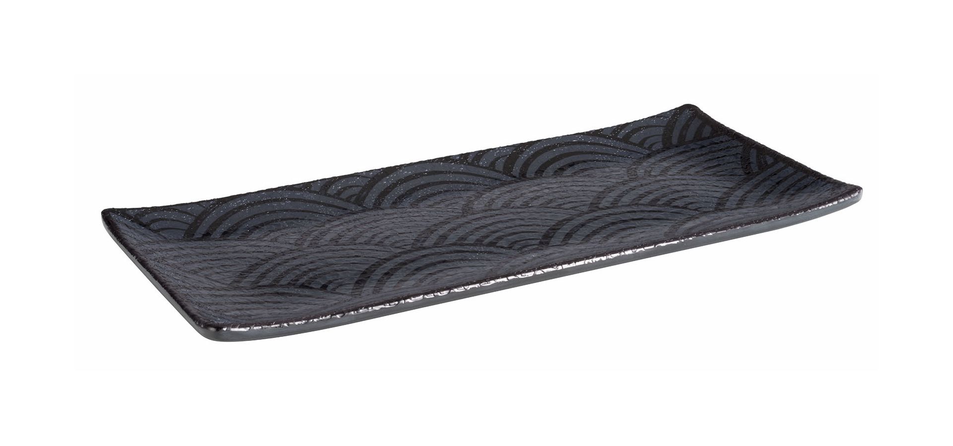 140726 Tablett DARK WAVE 23 x 10,5 cm, H: 1,5 cm