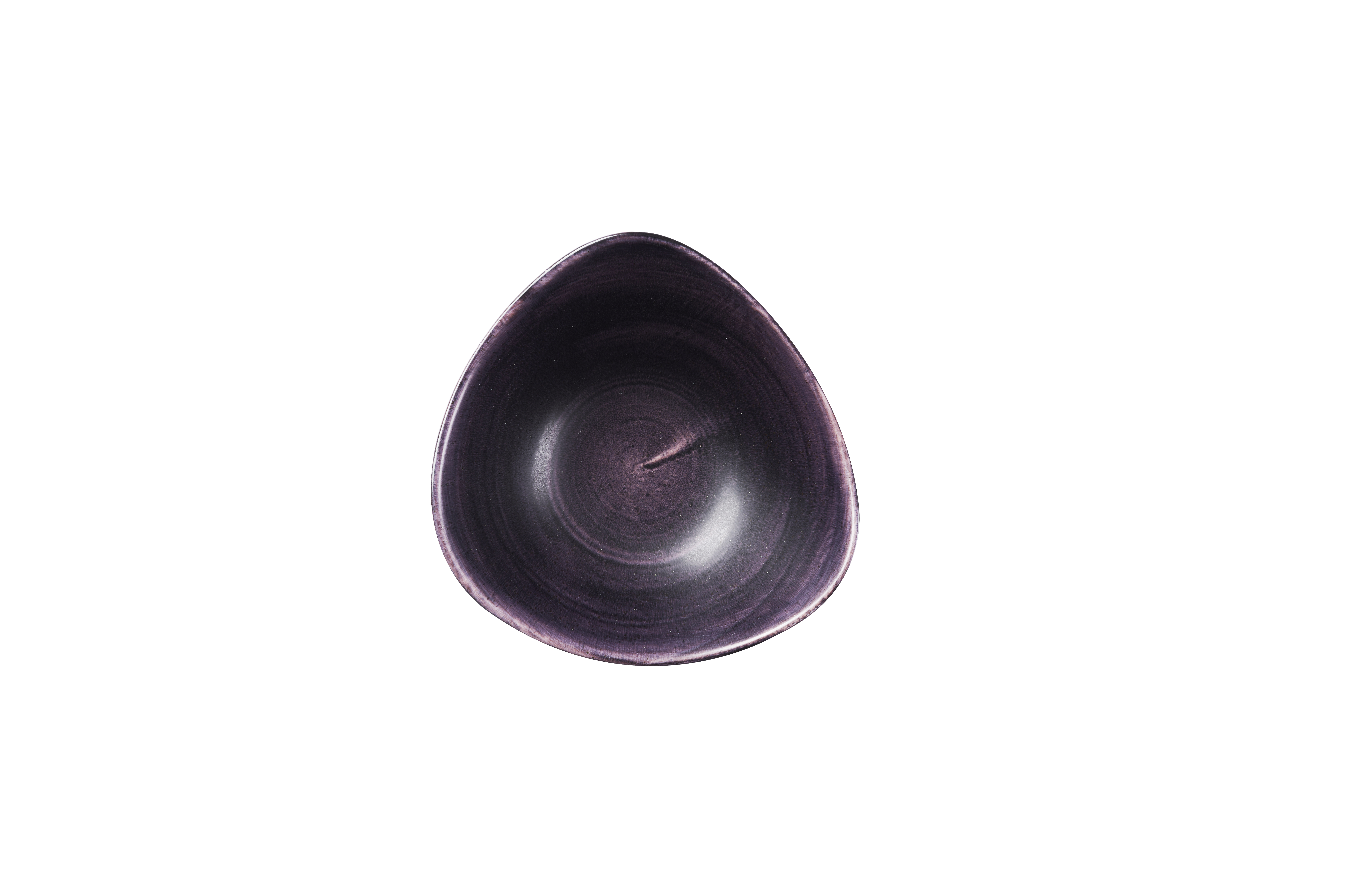 Schale dreieckig 23,5cm STONEC. PATINA deep purple