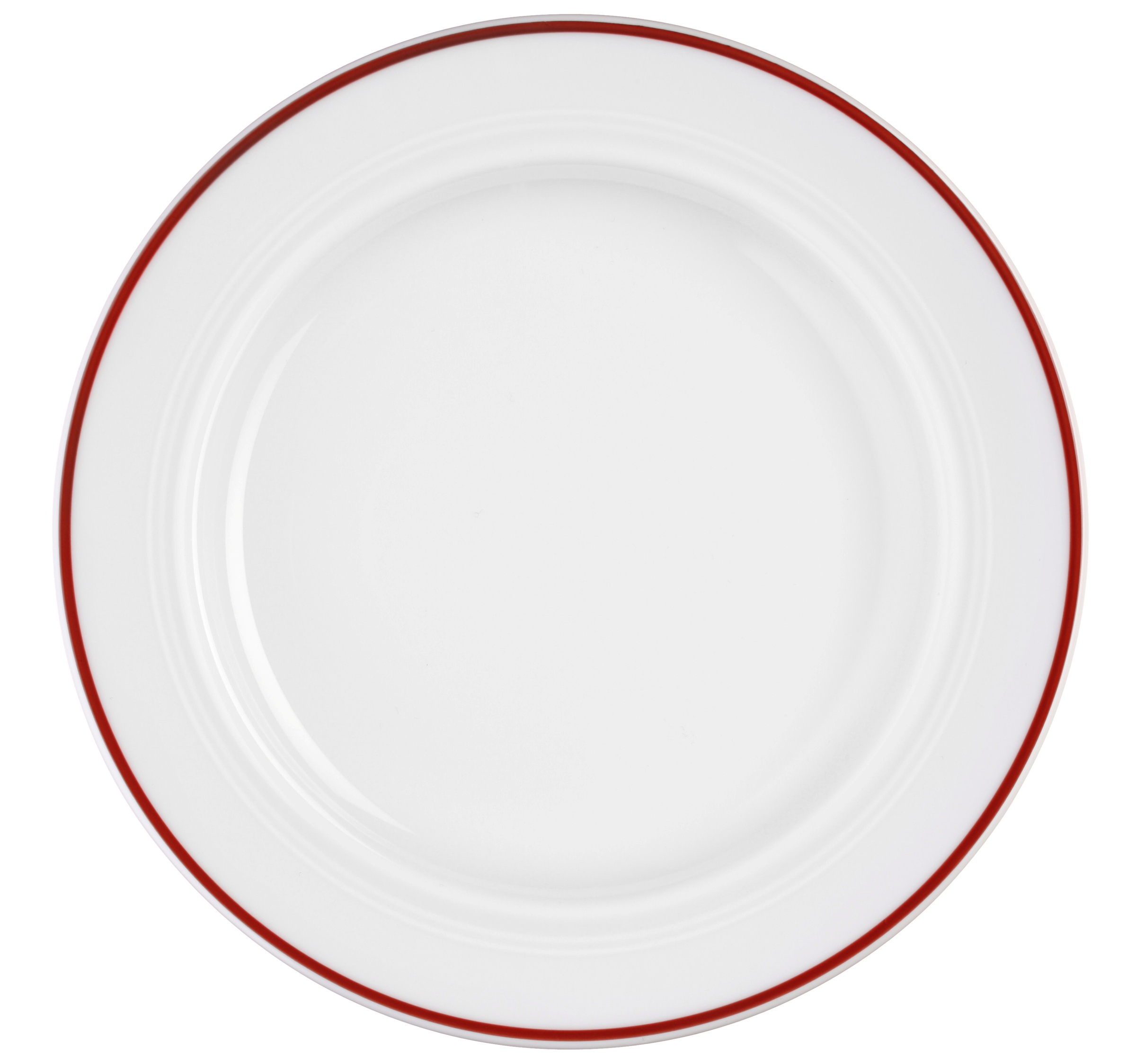 Teller rund mit Relief flach 20cm VITALIS rote linie