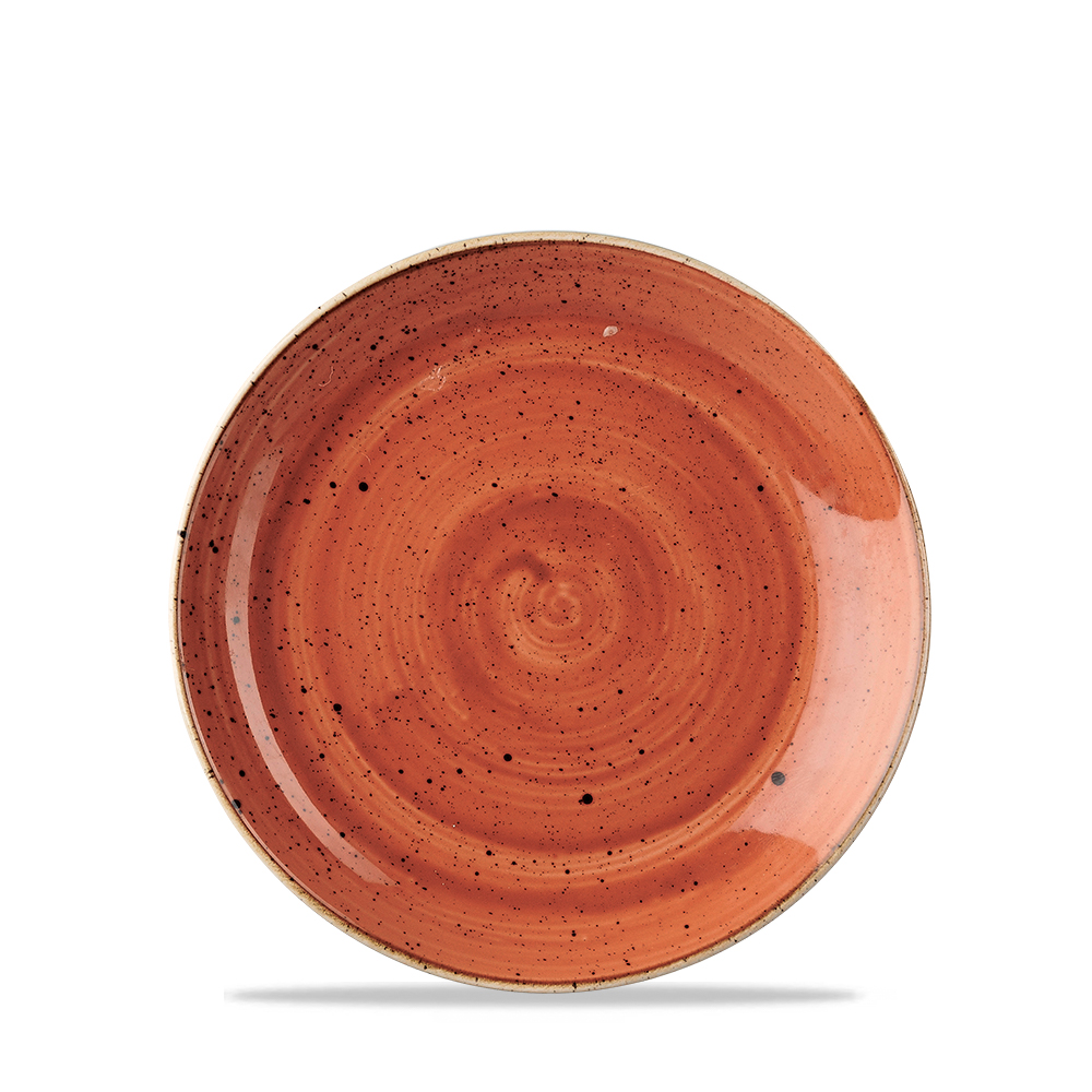 Teller flach coup 17cm STONECAST spiced orange