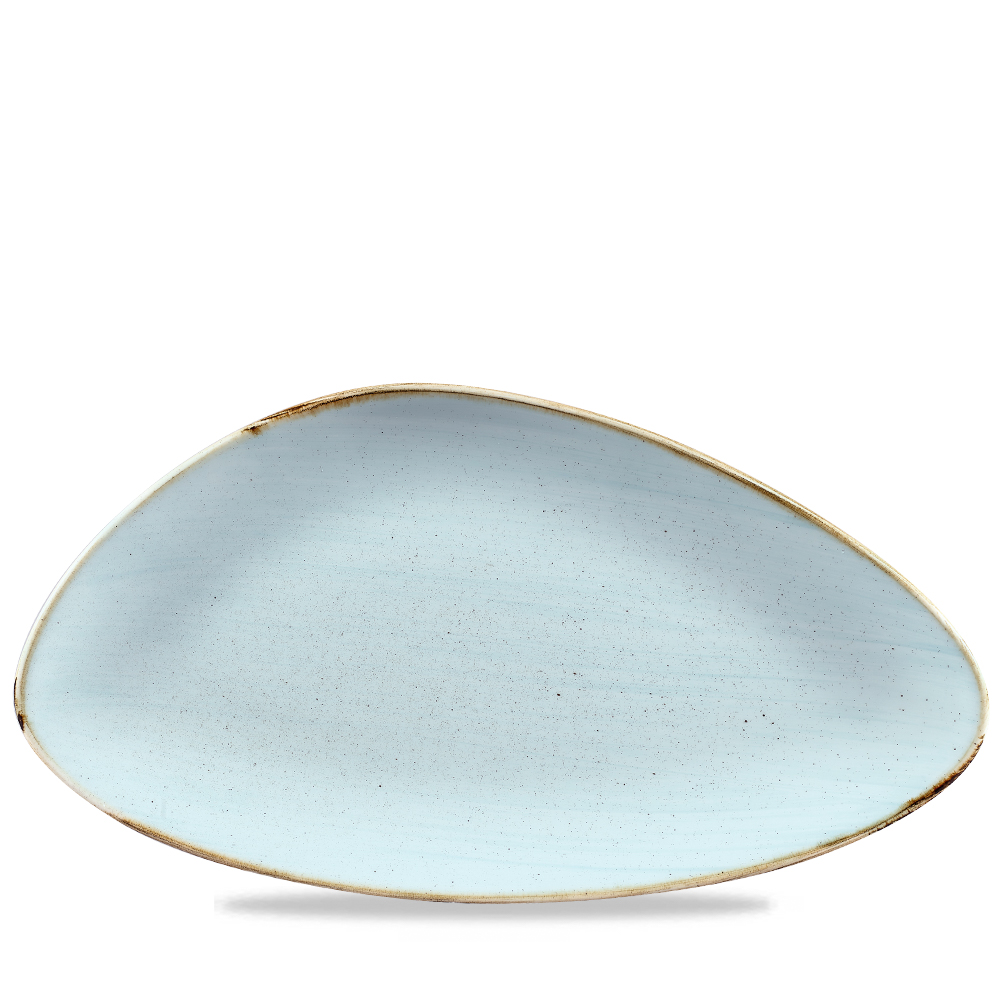 Platte dreieckig 35,5x18,8cm STONECAST duck egg blue