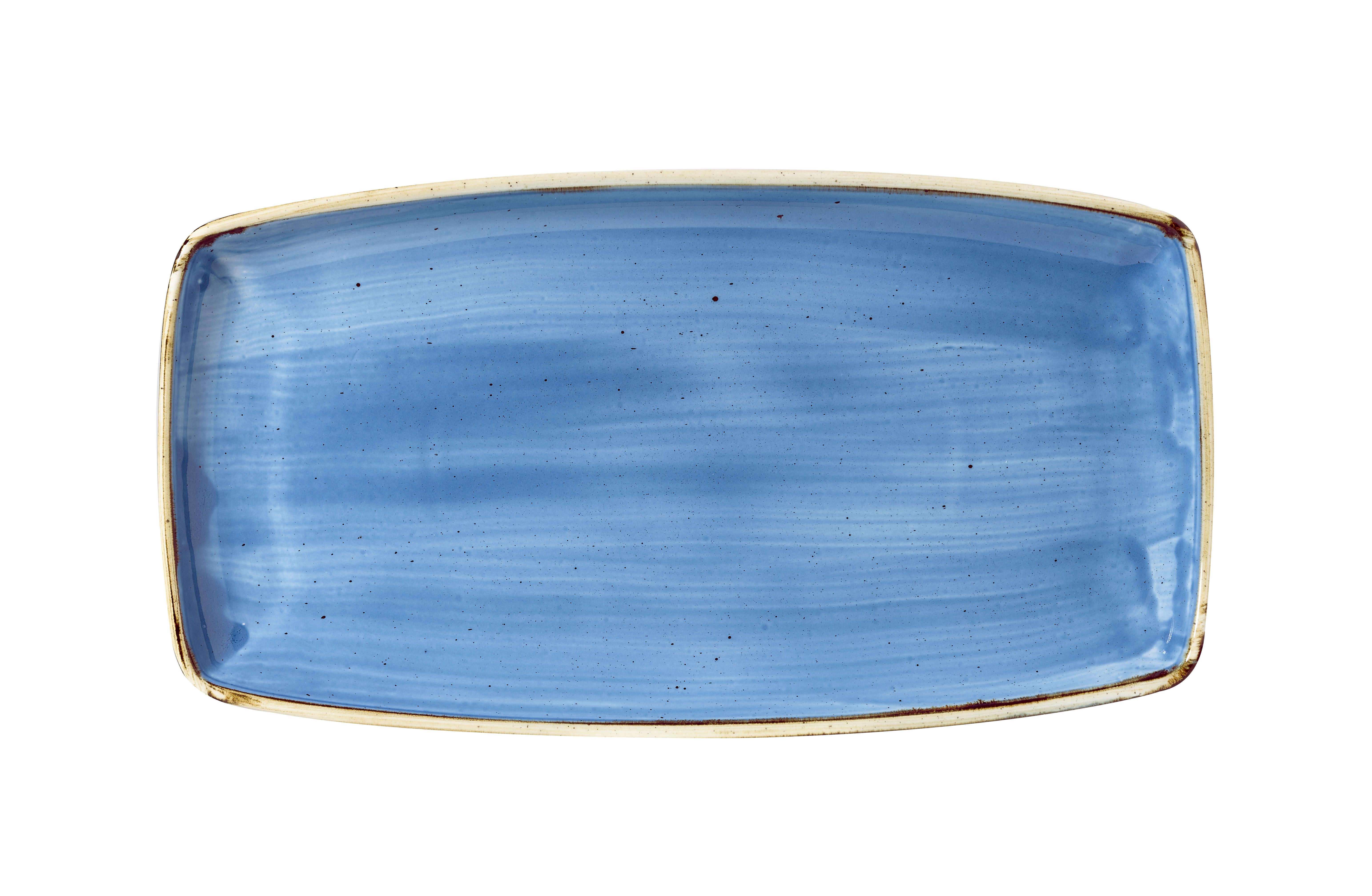 Platte eckig 29,5x15cm STONECAST cornflower blue