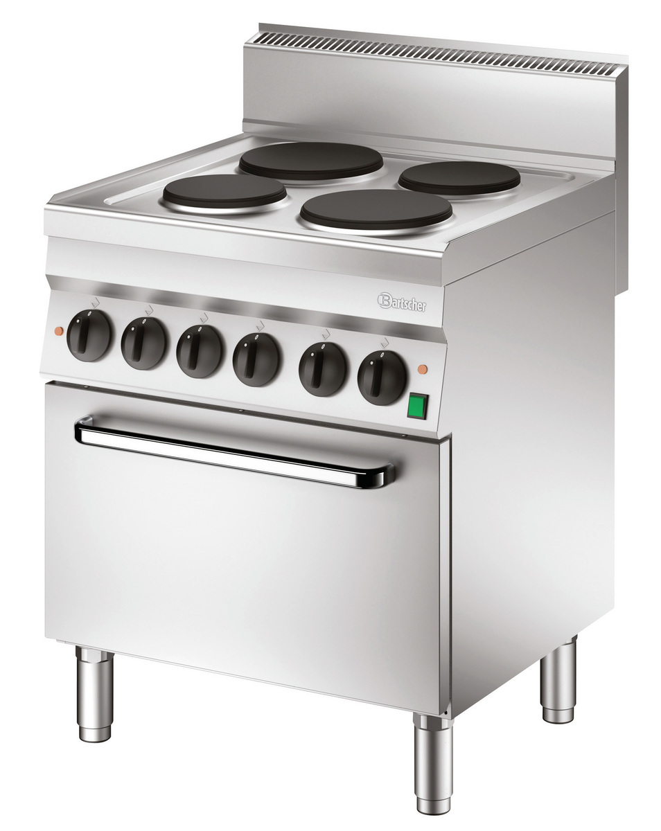 Elektroherd 650 4 Platten 400V mit Unterbau Elektro-Umluftofen 